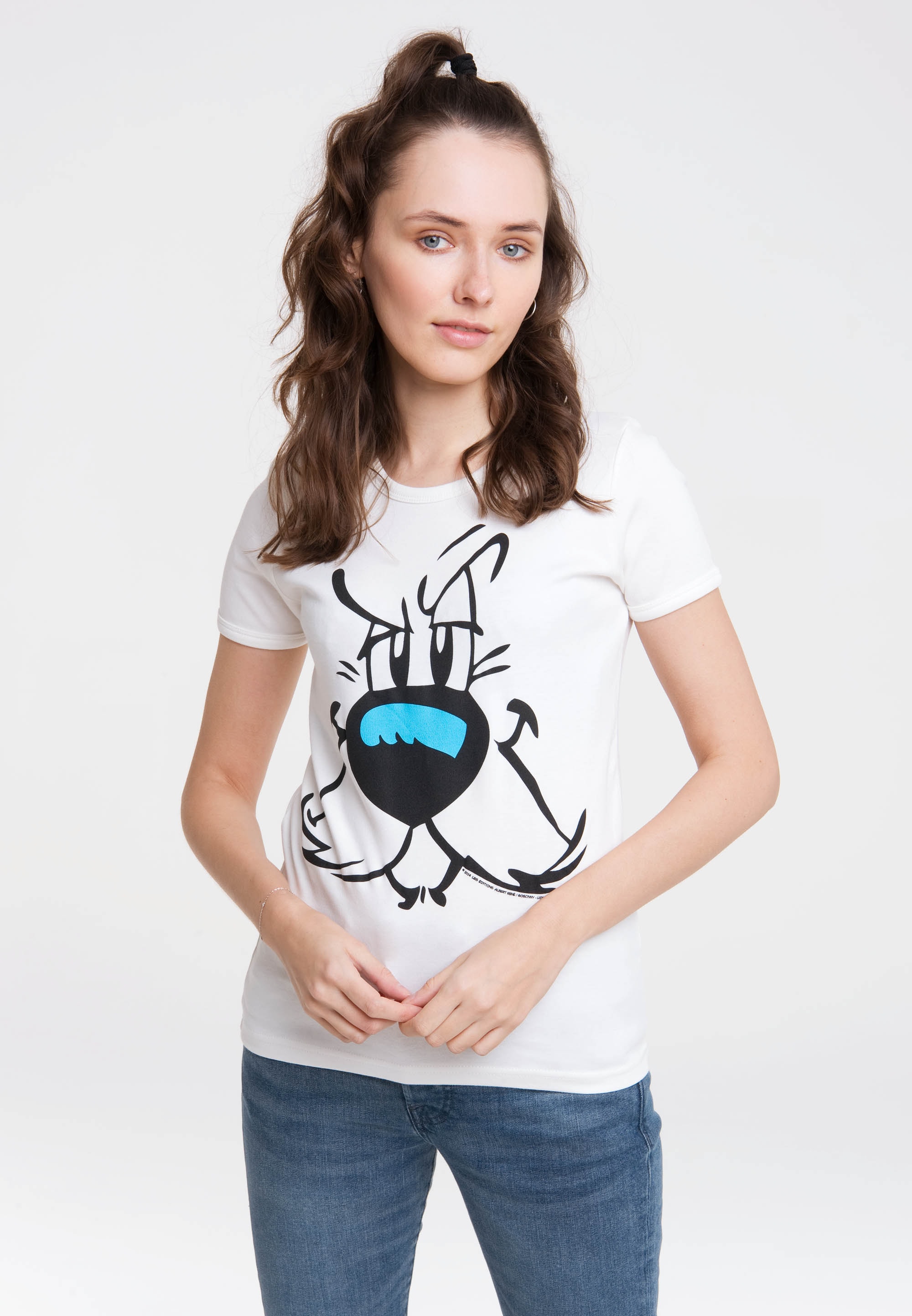 LOGOSHIRT T-Shirt »Asterix - Idefix Gesicht«, mit lizenziertem Originaldesign