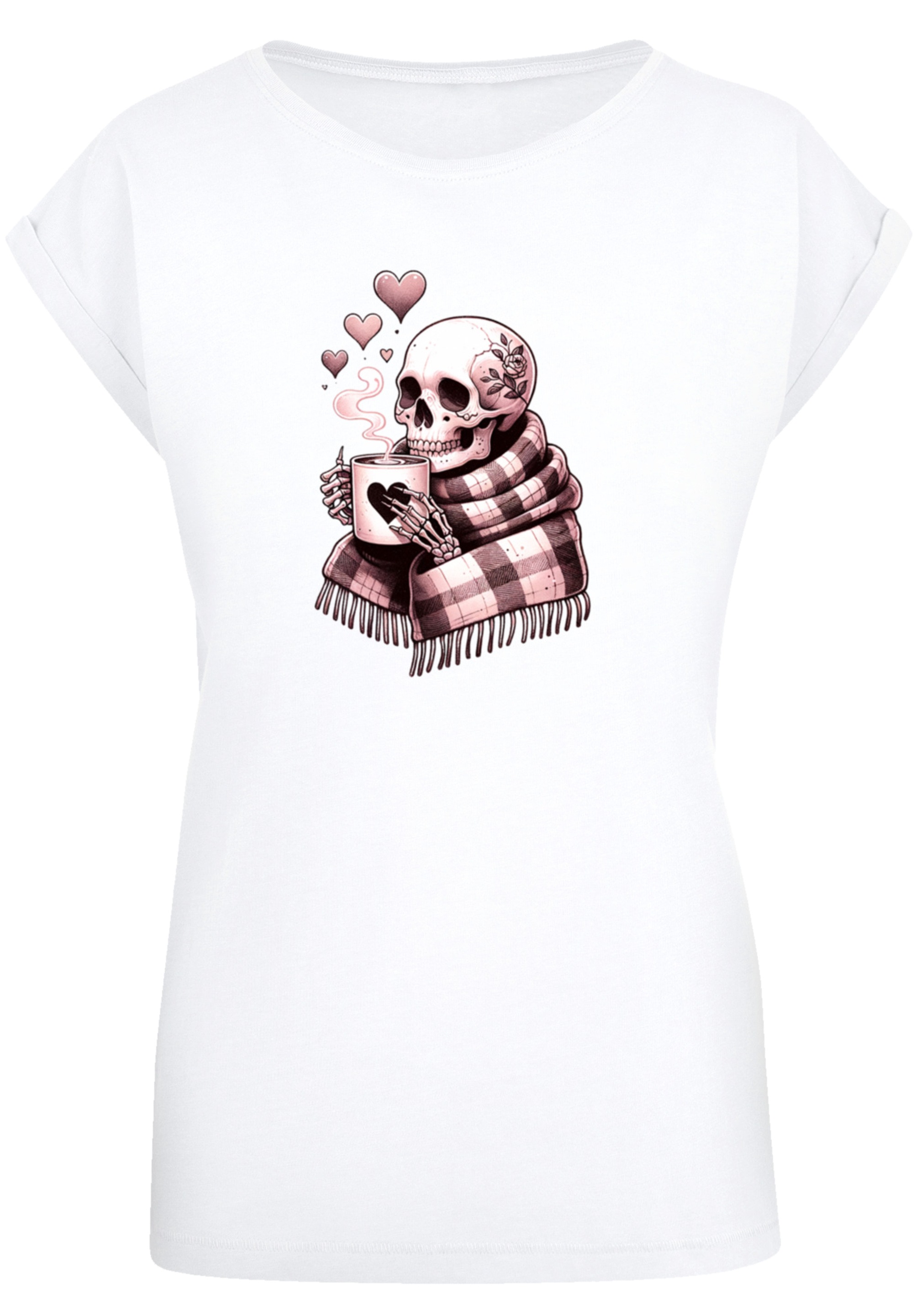 F4NT4STIC T-Shirt »Cozy Winter Skelett«, Premium Qualität