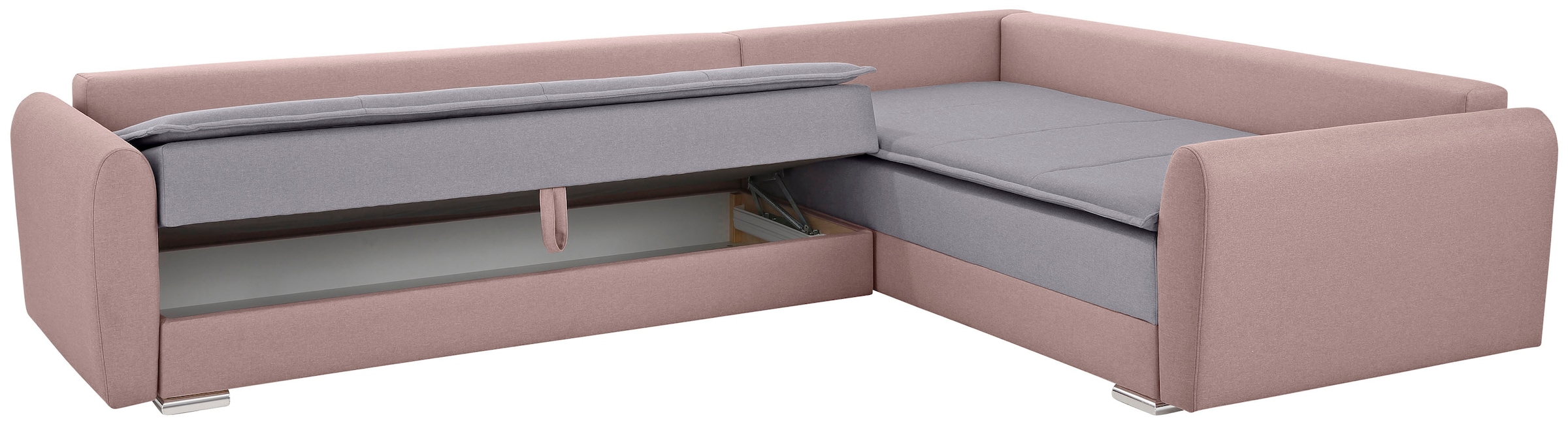 Home affaire Ecksofa »Fernando L-Form«, mit Boxspring: Dauerschlaffunktion durch Drehen und Zusammenschieben