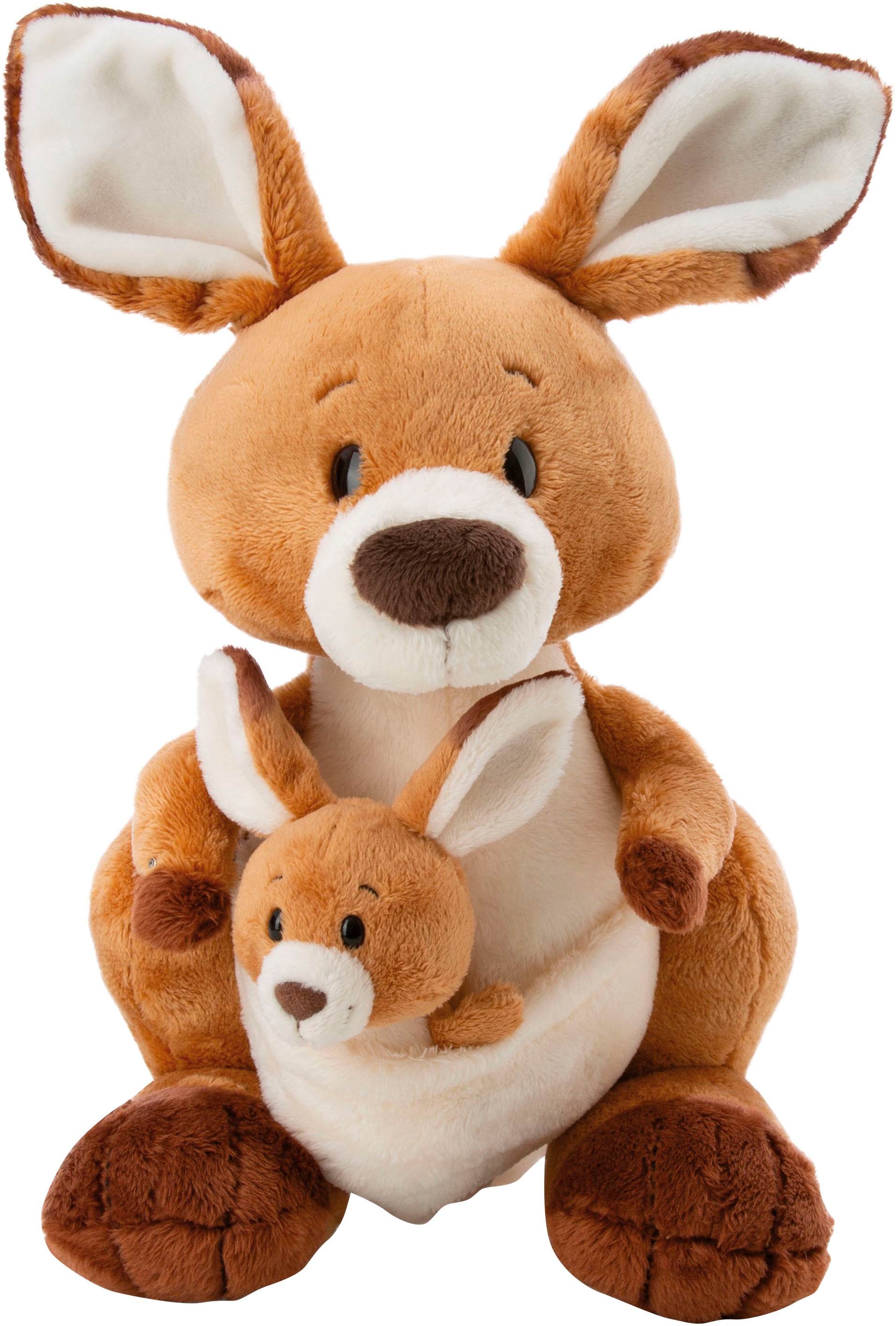 Nici Kuscheltier »Wild Friends GREEN, Känguru Kelly 25 cm stehend mit Kind 10 cm«