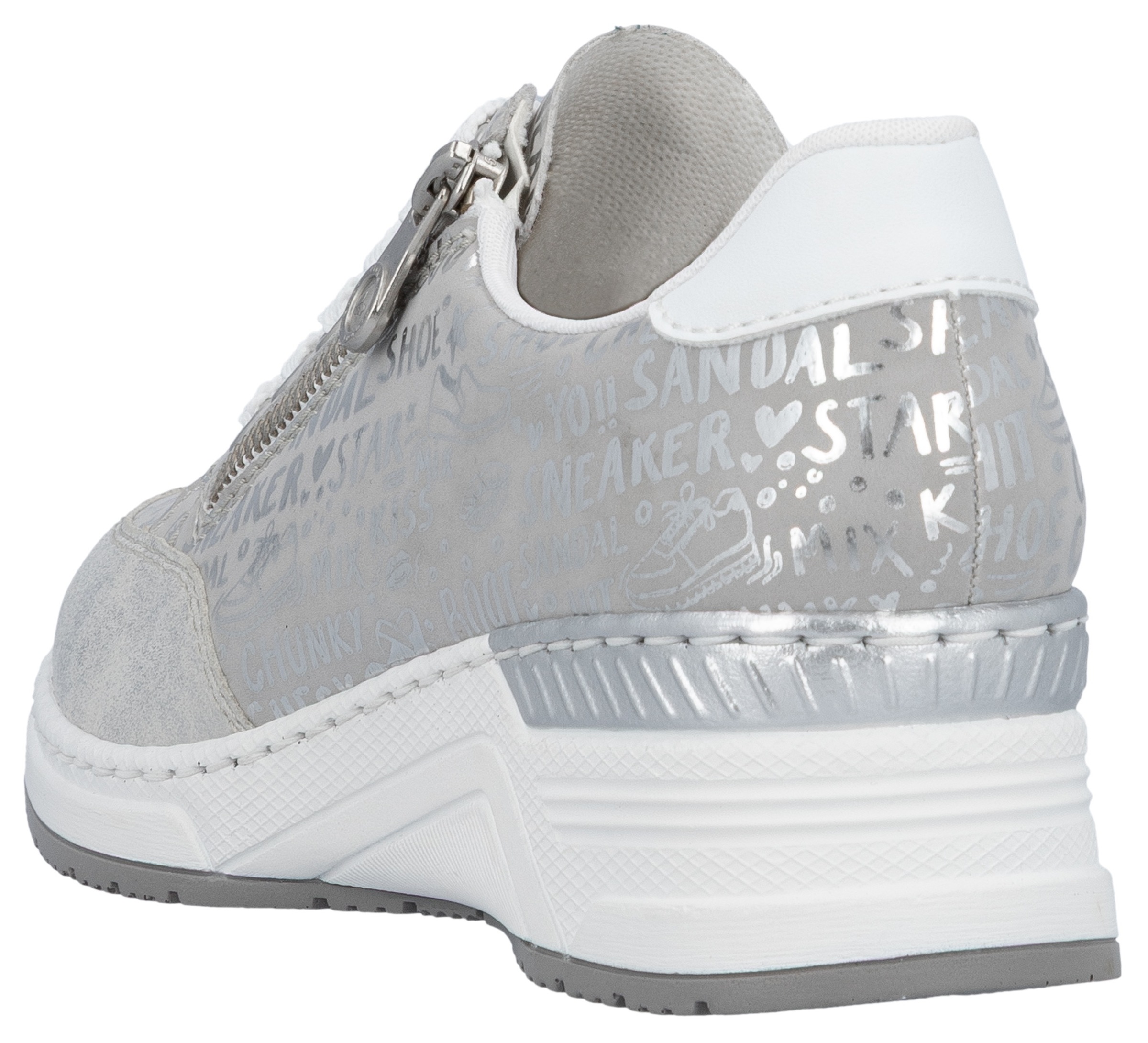 Thumbnail - Rieker Sneaker mit Lettern bedruckt, Freizeitschuh, Halbschuh, Schnürschuh