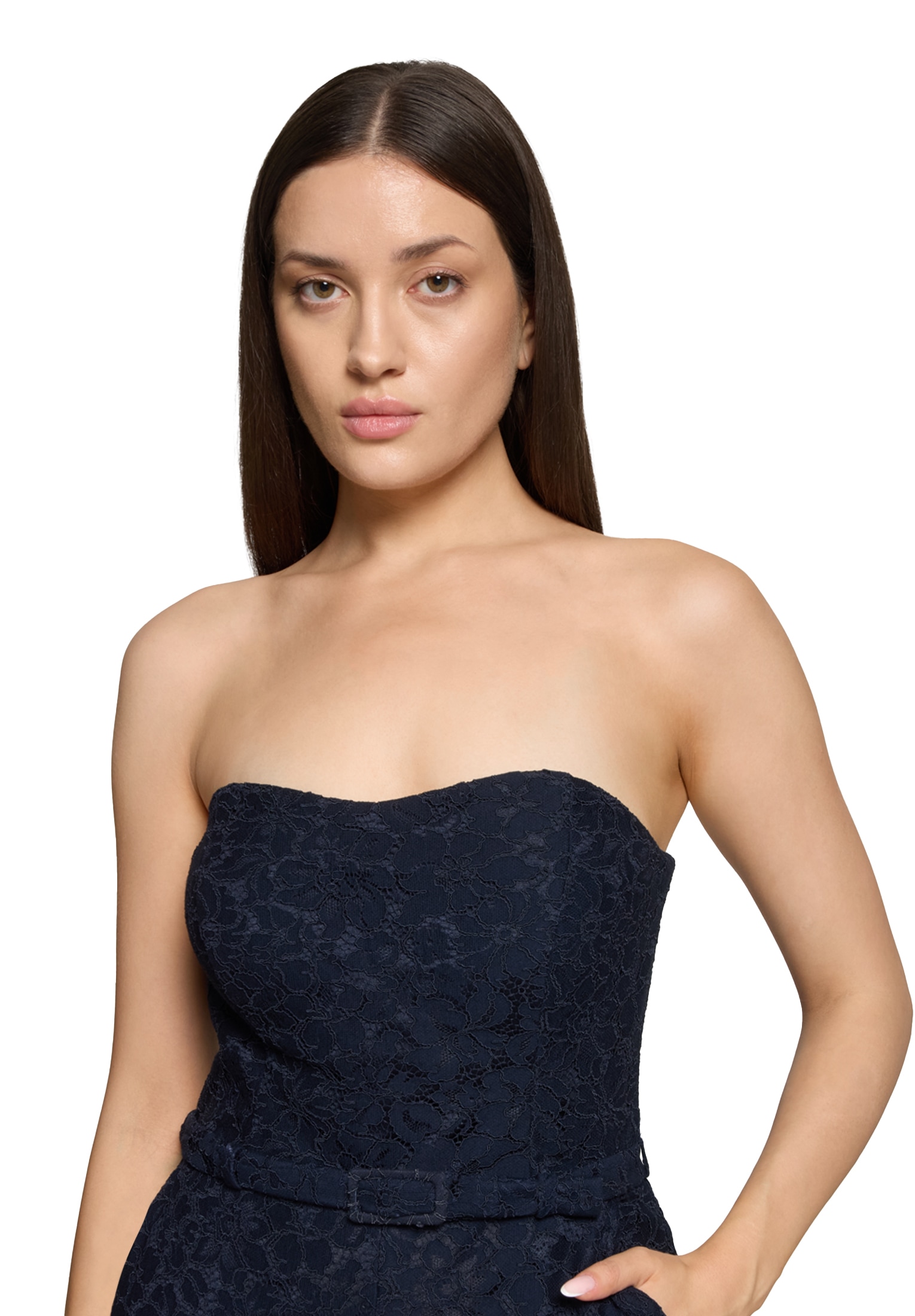 Vera Mont Overall »Damen Jumpsuit mit Spitze« 1 Stk. tlg. Gürtel