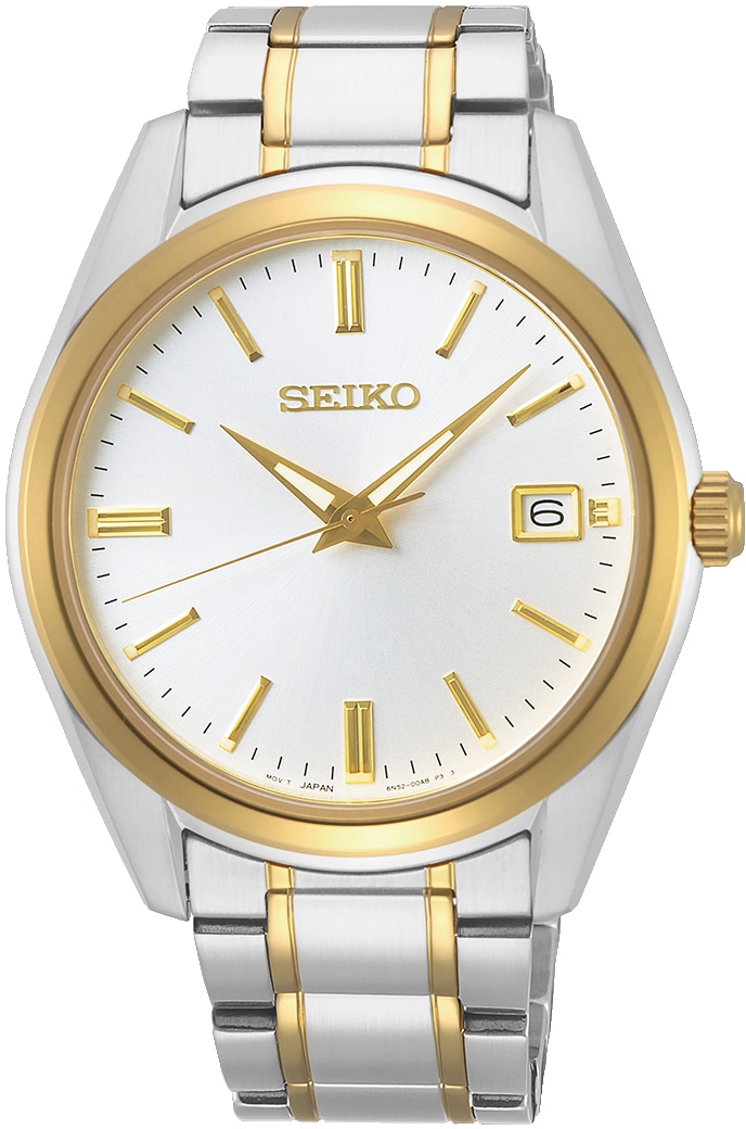 Seiko Quarzuhr »Herren Quarz Saphirglas, SUR312P1«, Armbanduhr, Herrenuhr, Datum, Saphirglas