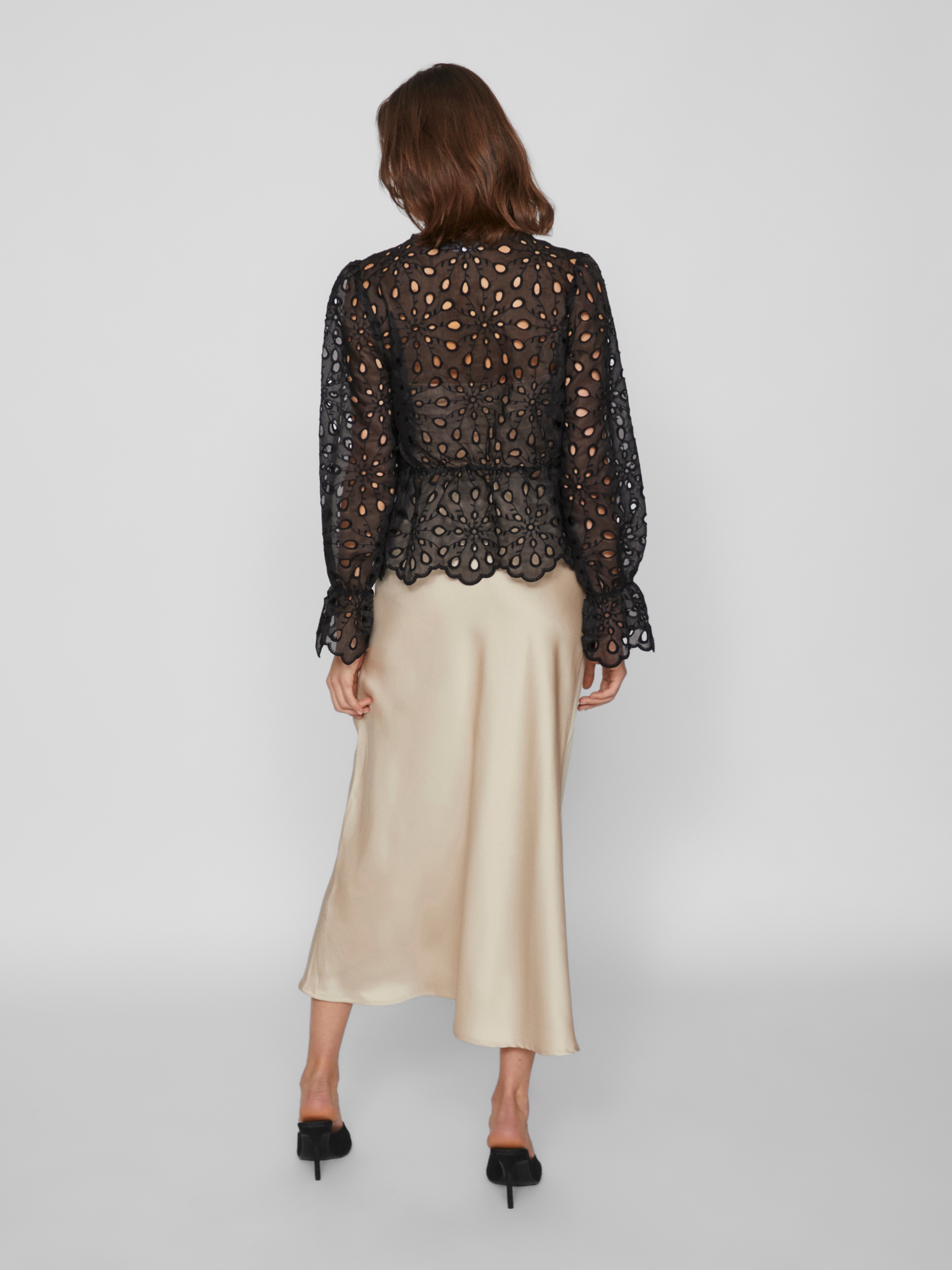 Vila Maxirock »VIELLETTE HW LONG SKIRT - NOOS« Kunstfaser