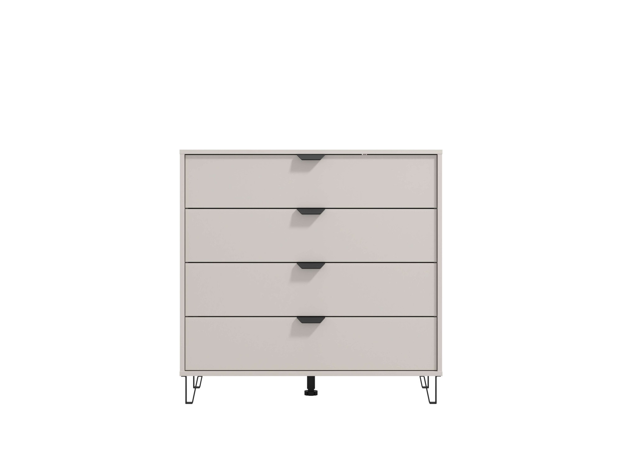 INOSIGN Kommode »Lucca Anrichte, Trendfarbe cashmere, 93x40x90,5cm«, 4 Schubladen mit Glasfront, FSC®-zertifizierter Holzwerkstoff
