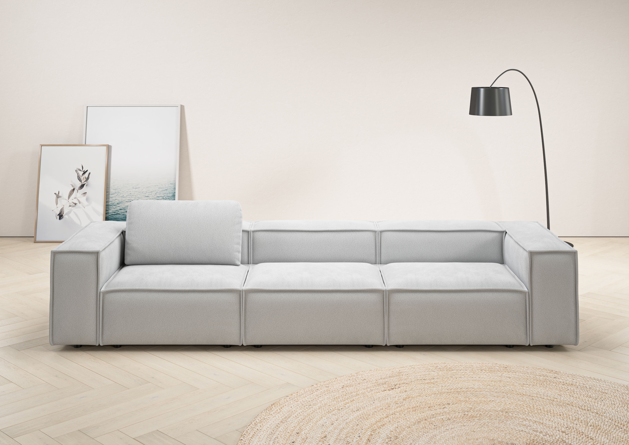 Home affaire 3,5-Sitzer "Watertown, modernes Big-Sofa XXL, 336 cm Breite, a günstig online kaufen