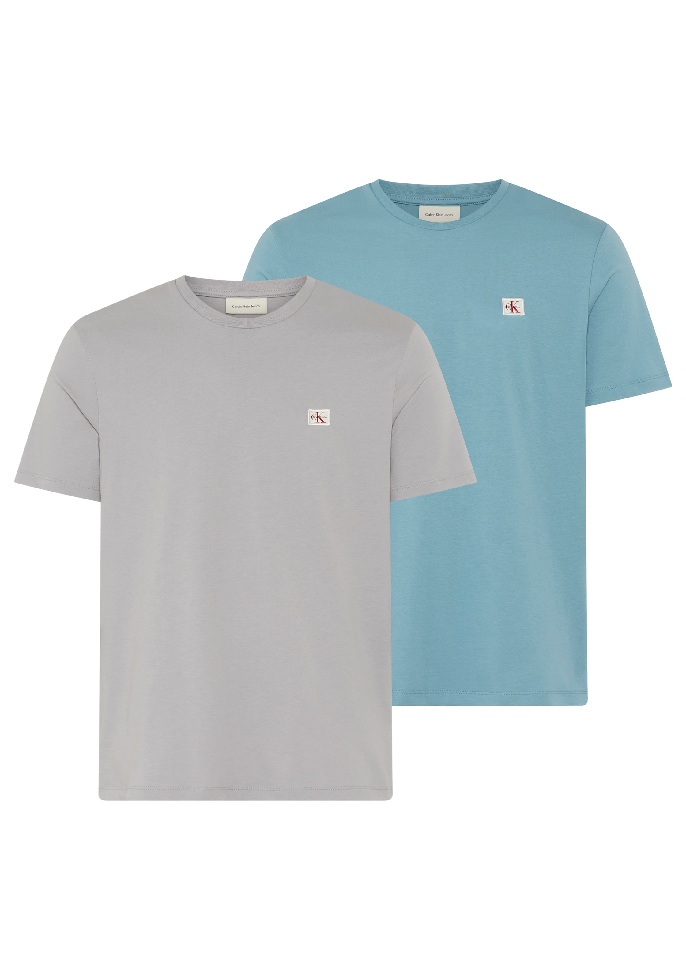 Calvin Klein Jeans T-Shirt "SS BADGE TEE 2 PACK", 2 Stk. Mit Rundhalsaussch günstig online kaufen
