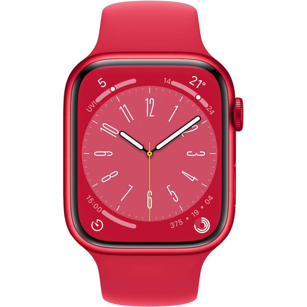 Apple Watch »Watch Series 8 GPS + Cellular 45mm«, (Die Zukunft der Gesundheit. Am Handgelenk.)