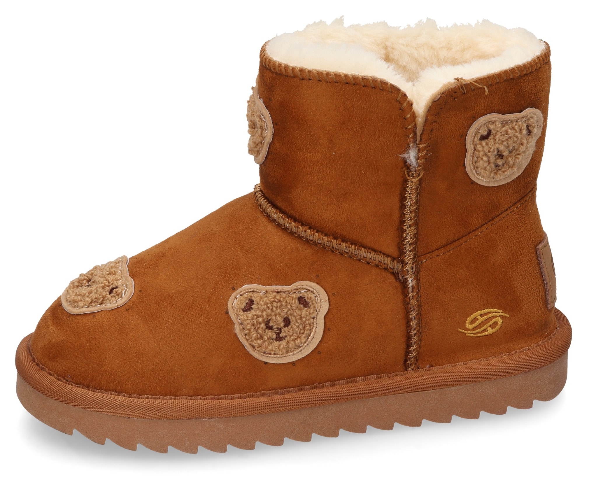 Winterboots, Schlupfboots, Winterstiefel, Snowboots mit süßen Teddy Patches