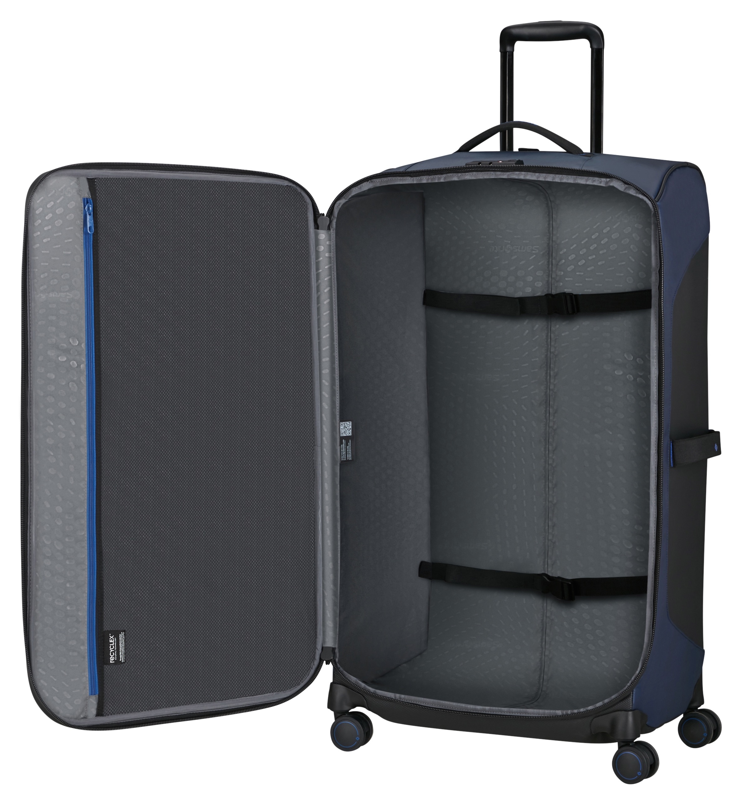 Samsonite Weichgepäck-Trolley »ECODIVER 79«, 4 St. Rollen, Aufgabegepäck Koffer Reisegepäck Weichgepäck-Koffer Fronttasche