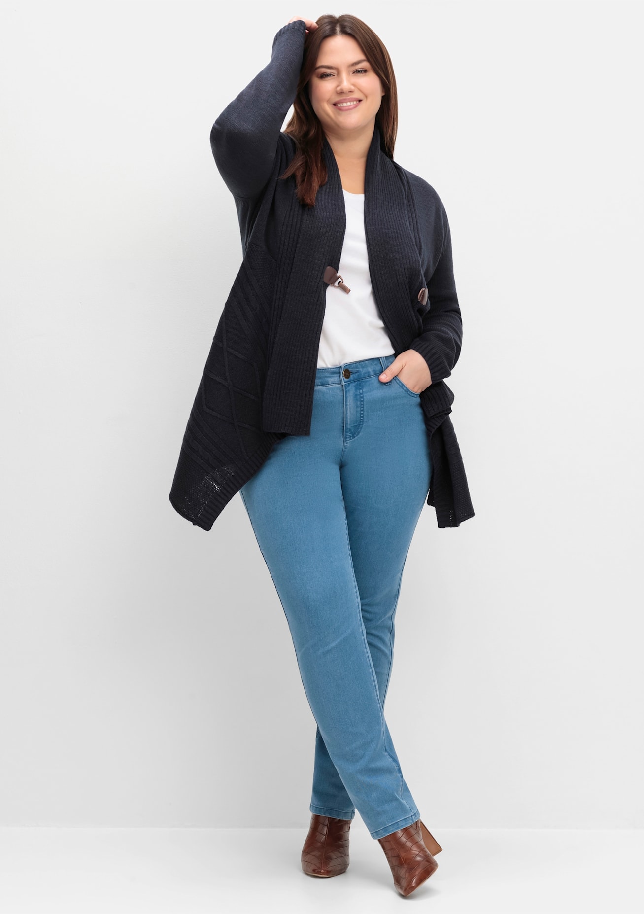 sheego by Joe Browns Longstrickjacke günstig online kaufen