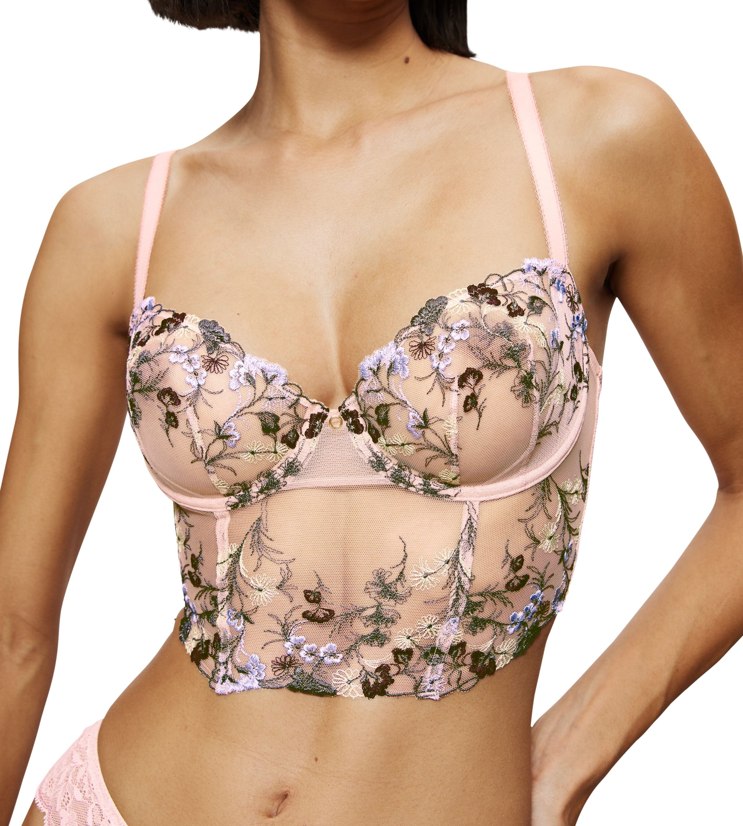 Thumbnail - Triumph Longline-BH "Sensual Spotlight Wired Corset" mit Stickerei und floraler Spitze