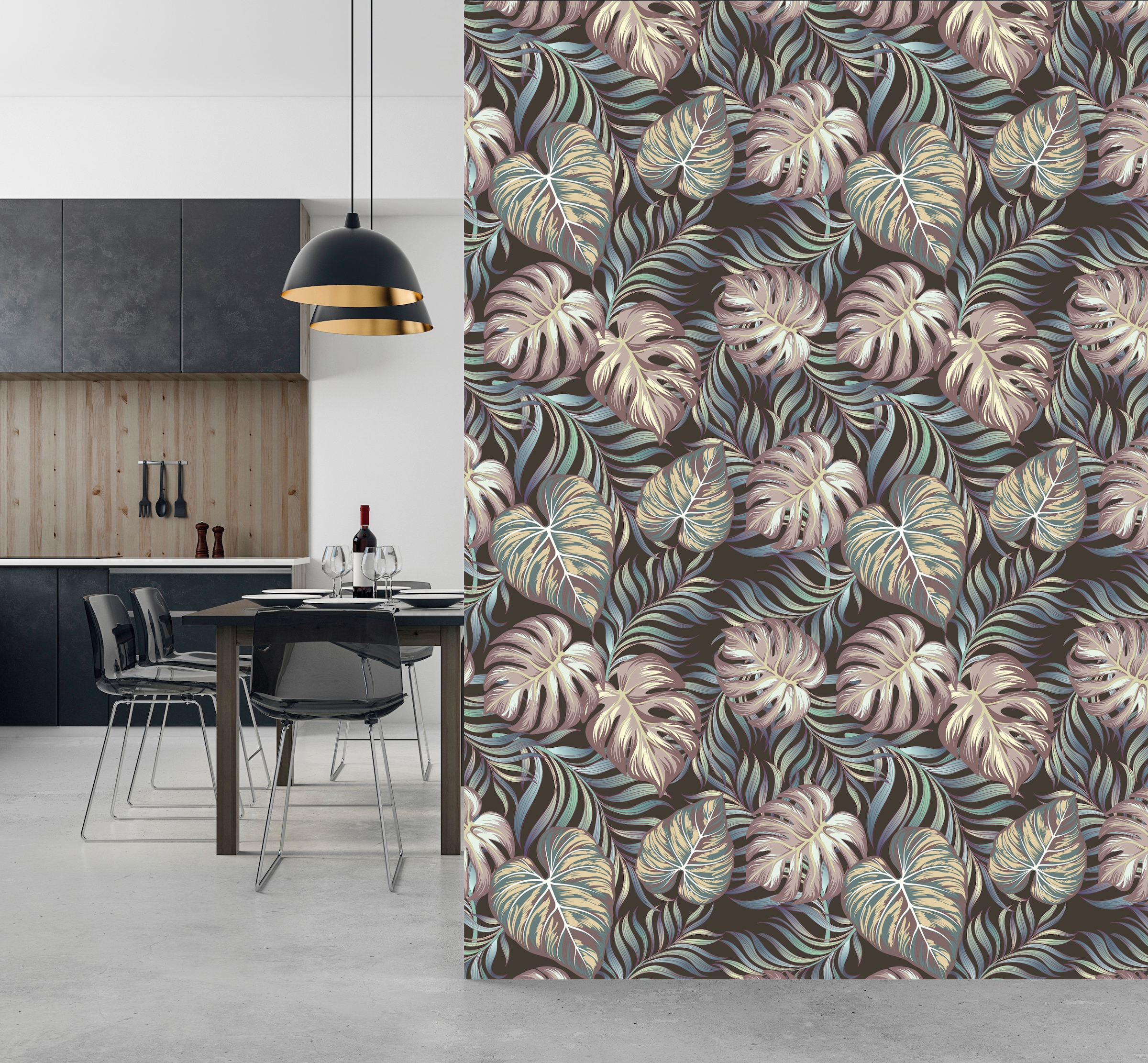 queence Vinyltapete »Alex«, floral-geblümt-gemustert-Motiv, 90x250cm, selbstklebend, kinderleichte Anbringung, Sticker