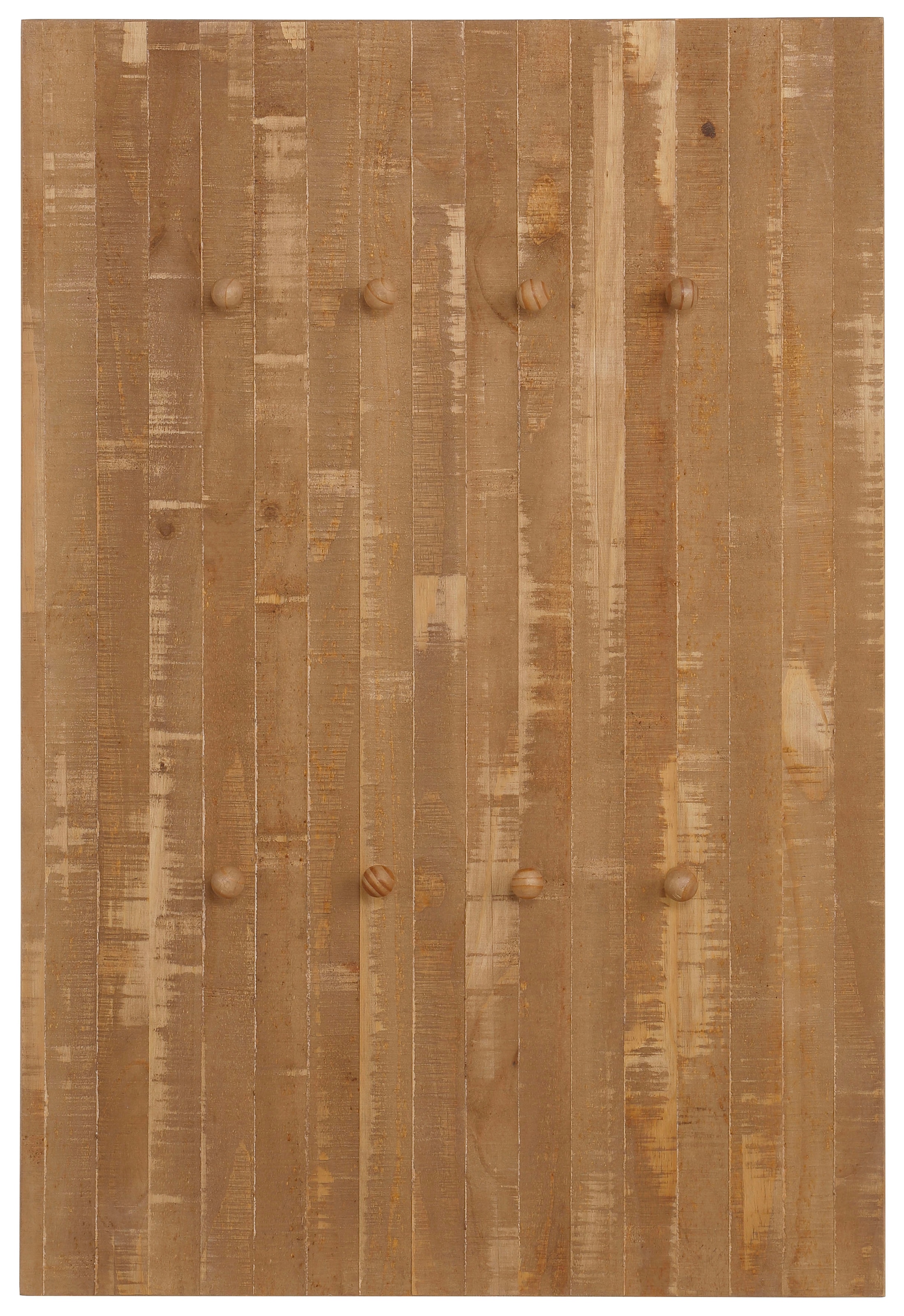 Home affaire Garderobenpaneel »Rondo«, mit 8 massivem Holzhaken, im Shabby-Look, Breite 75 cm