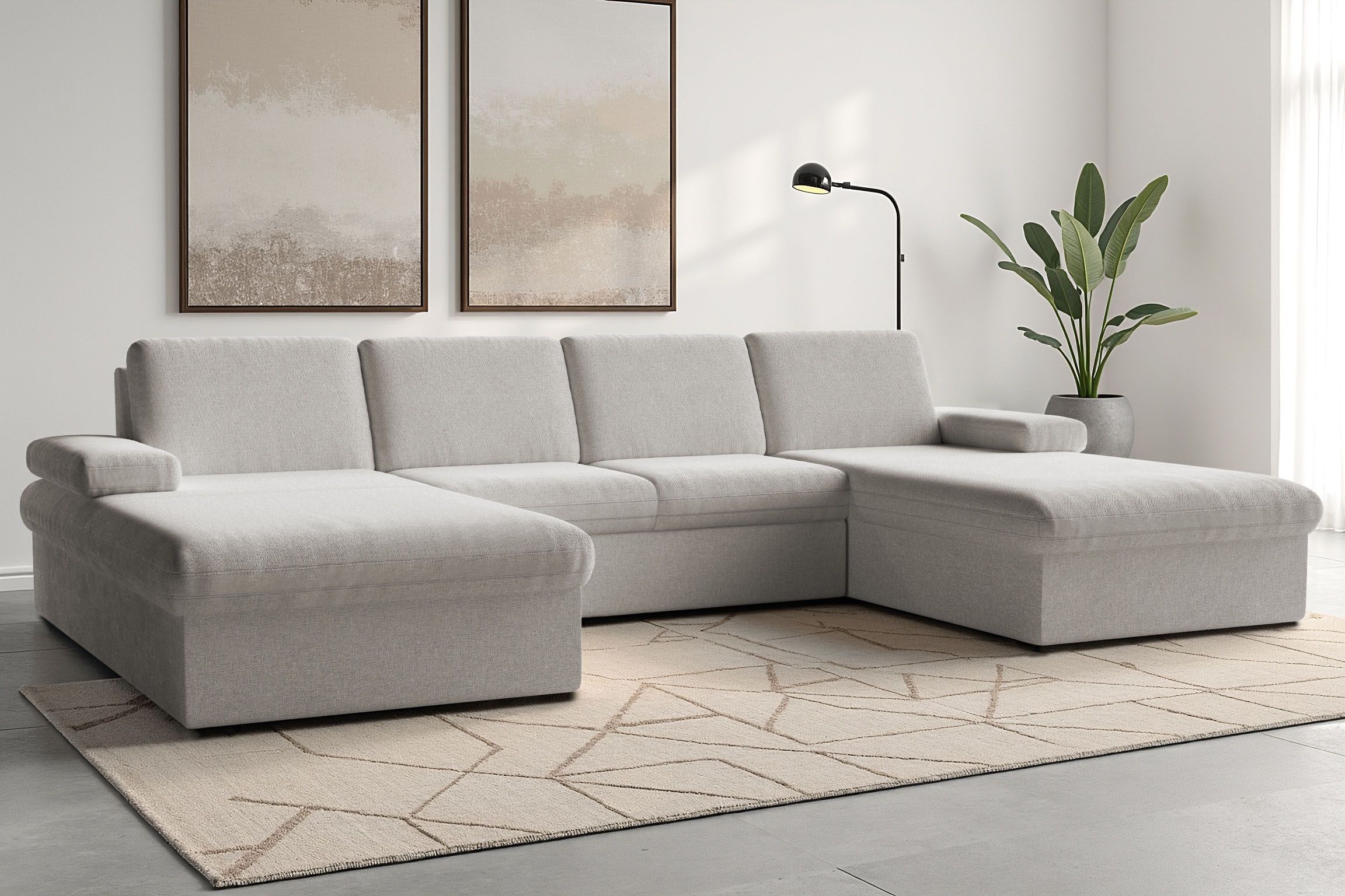 sit&more Wohnlandschaft "Moreno U-Form, B: 309 cm" mit Armteilverstellung, günstig online kaufen