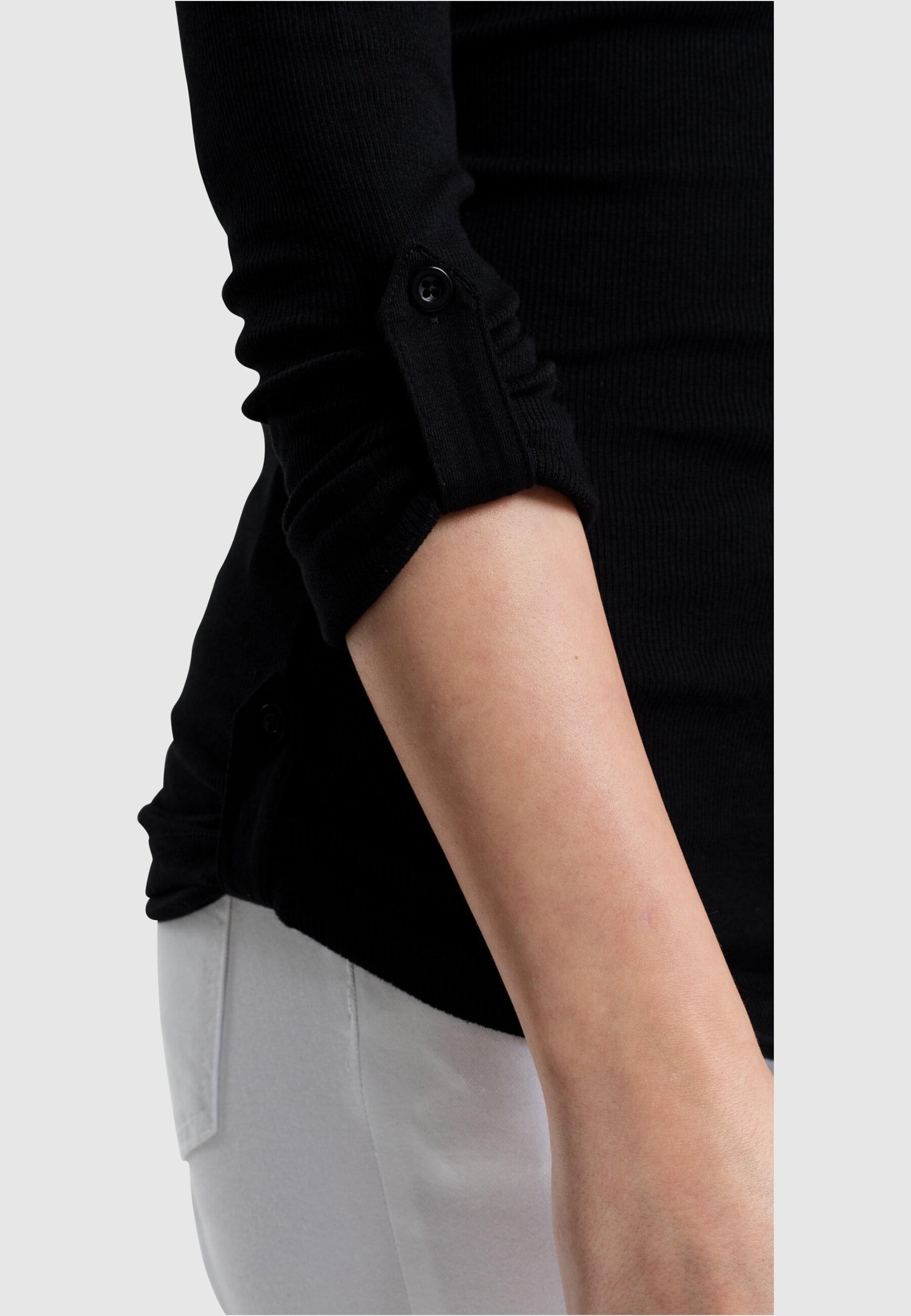 URBAN CLASSICS Langarmshirt »Urban Classics Damen Ladies Long Rib Pocket Turnup Tee«