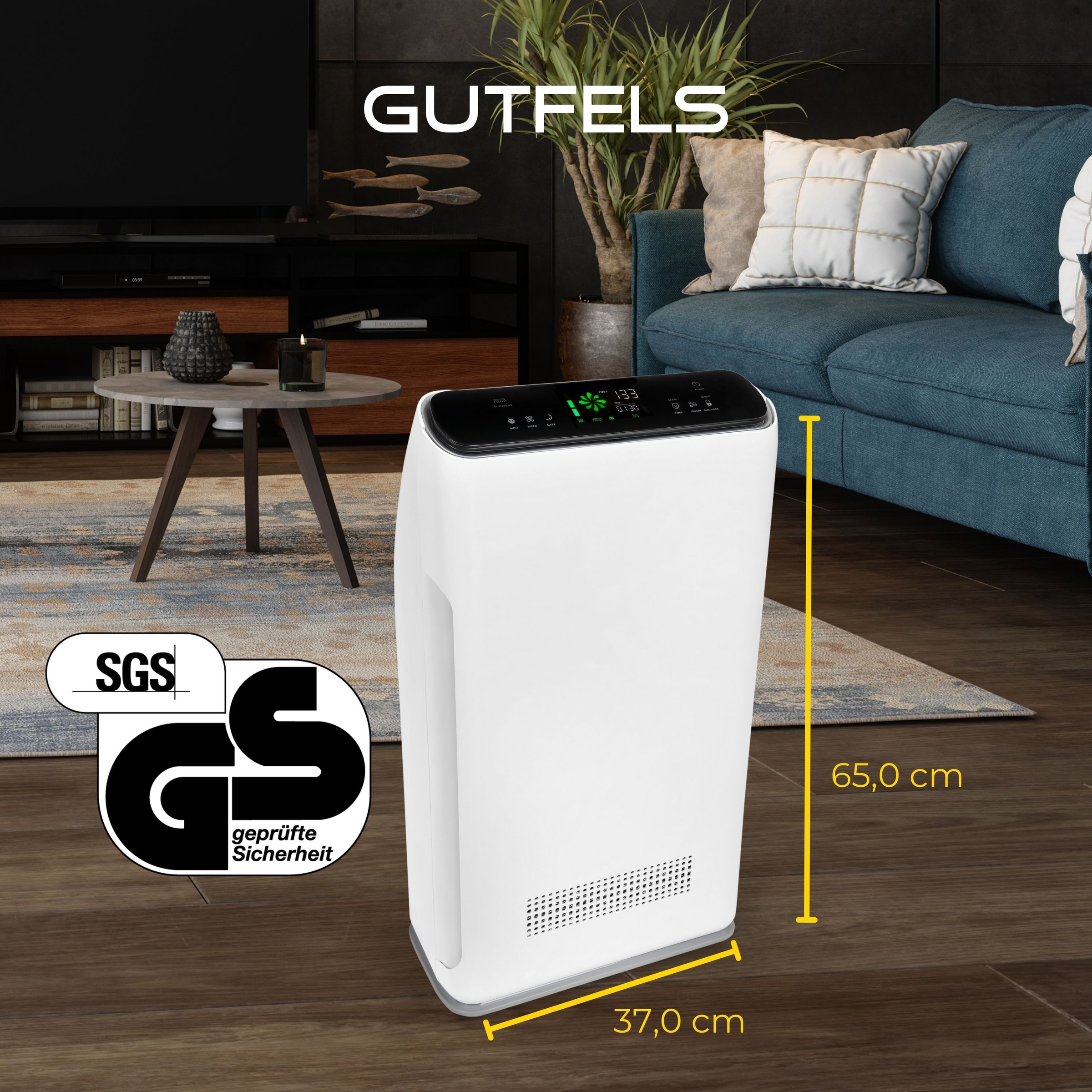 Thumbnail - Gutfels Luftreiniger "LR 67014 we" für 40 qm Räume 7-fache Filtertechnologie, Filtrationsleistung 320m² CADR/h