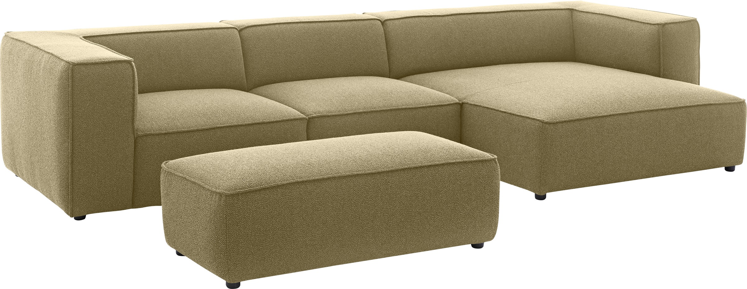 W.SCHILLIG Ecksofa »around-the-block«, mit eleganter Biese, mit Federkern, Breite 341 cm