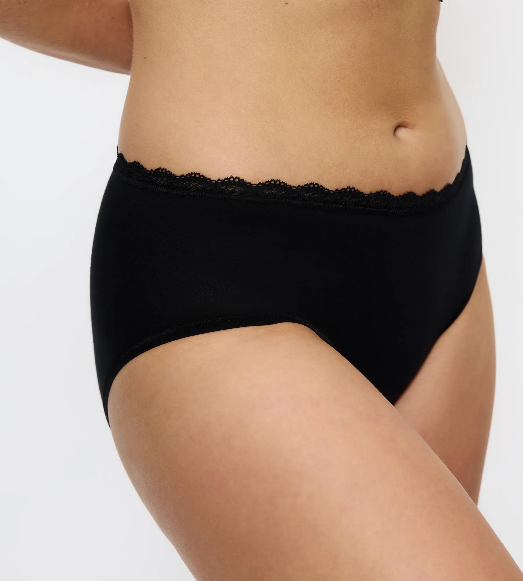 Triumph Midislip »Feel Of Cotton« weich, ohne Seitennaht, schmales Spitzenband