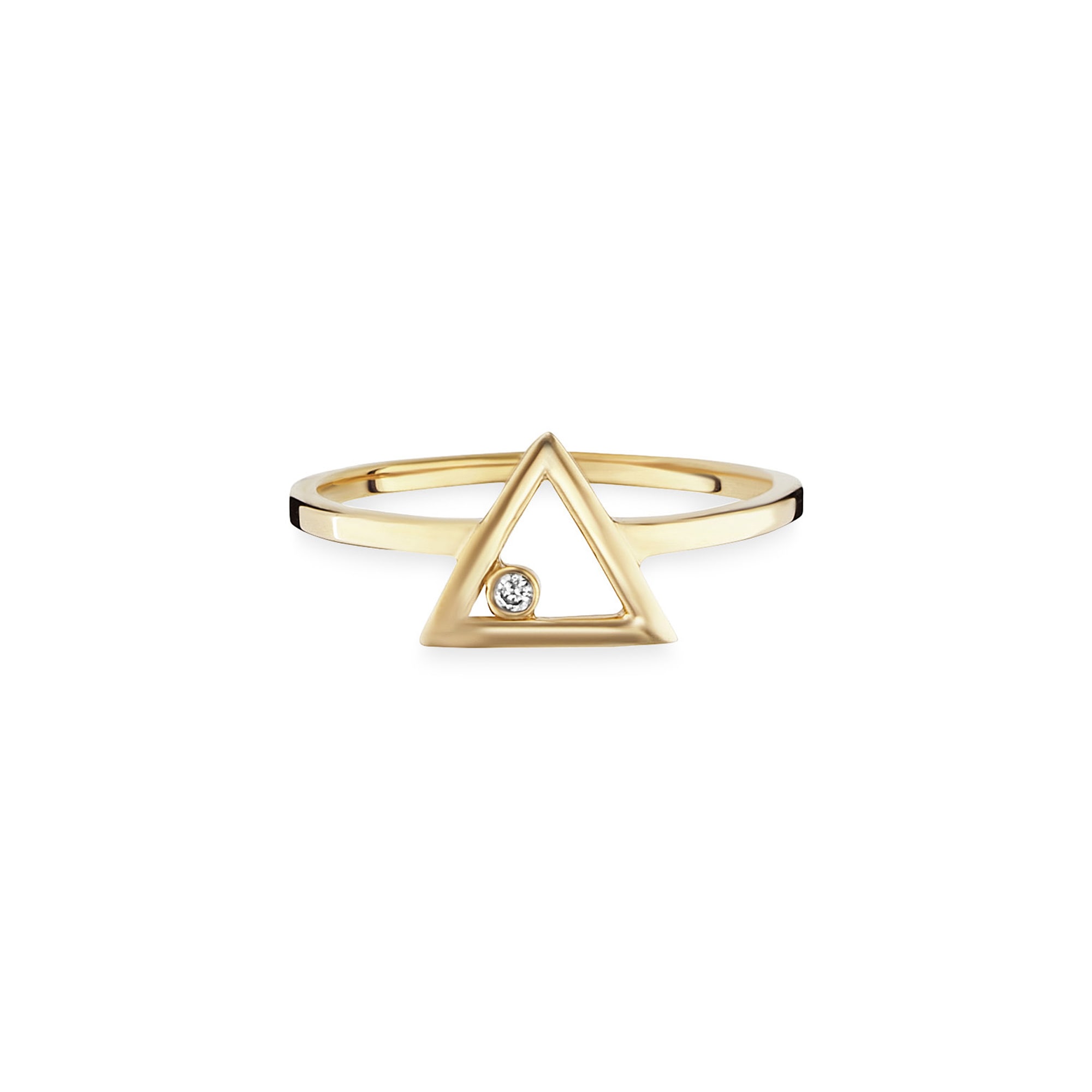 Zirkonia Fingerring CAÏ Dreieck« vergoldet Silber | BAUR Sterling für »925 gelb bestellen