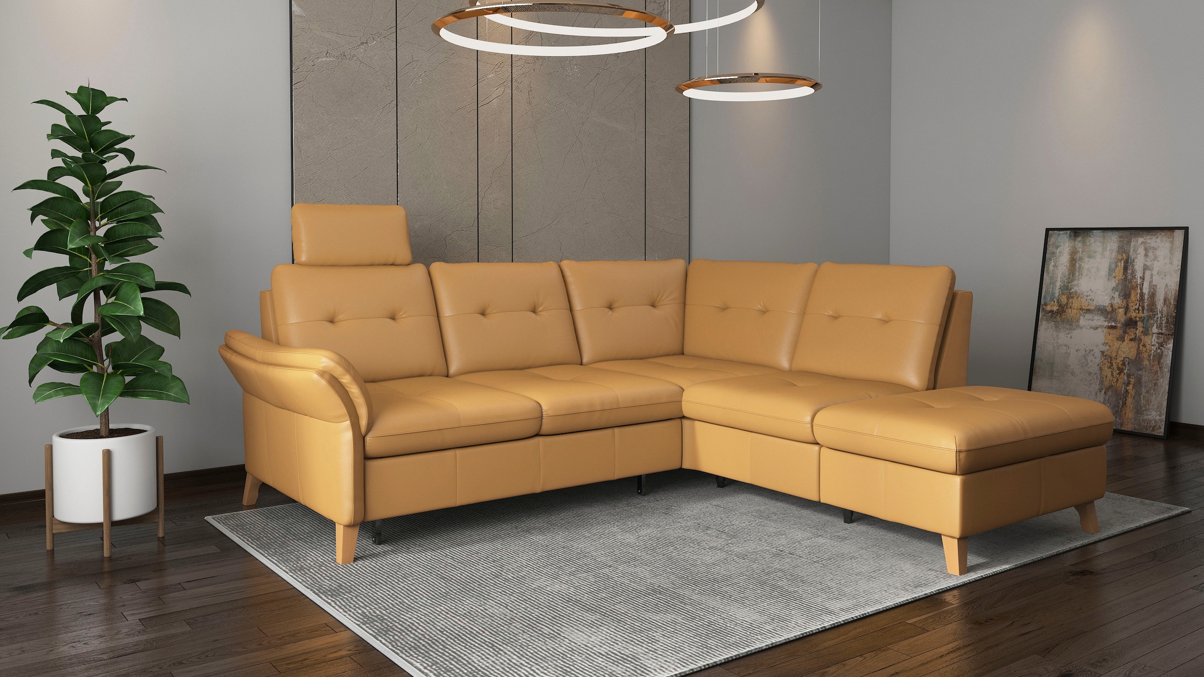 sit&more Ecksofa »Göteborg«, inkl. Sitztiefenverstellung, wahlweise mit Bettfunktion & Bettkasten