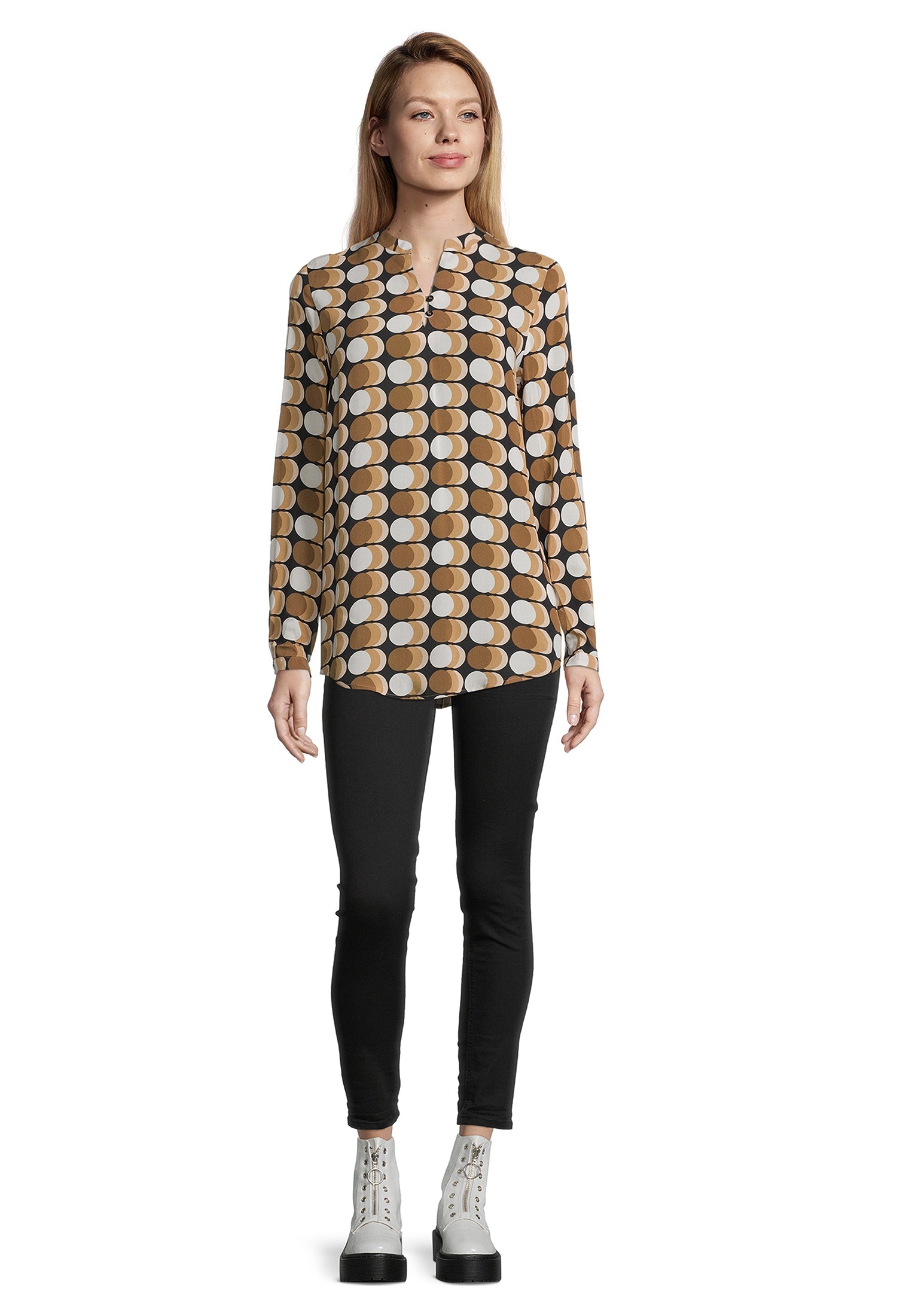 Klassische Bluse mit Muster