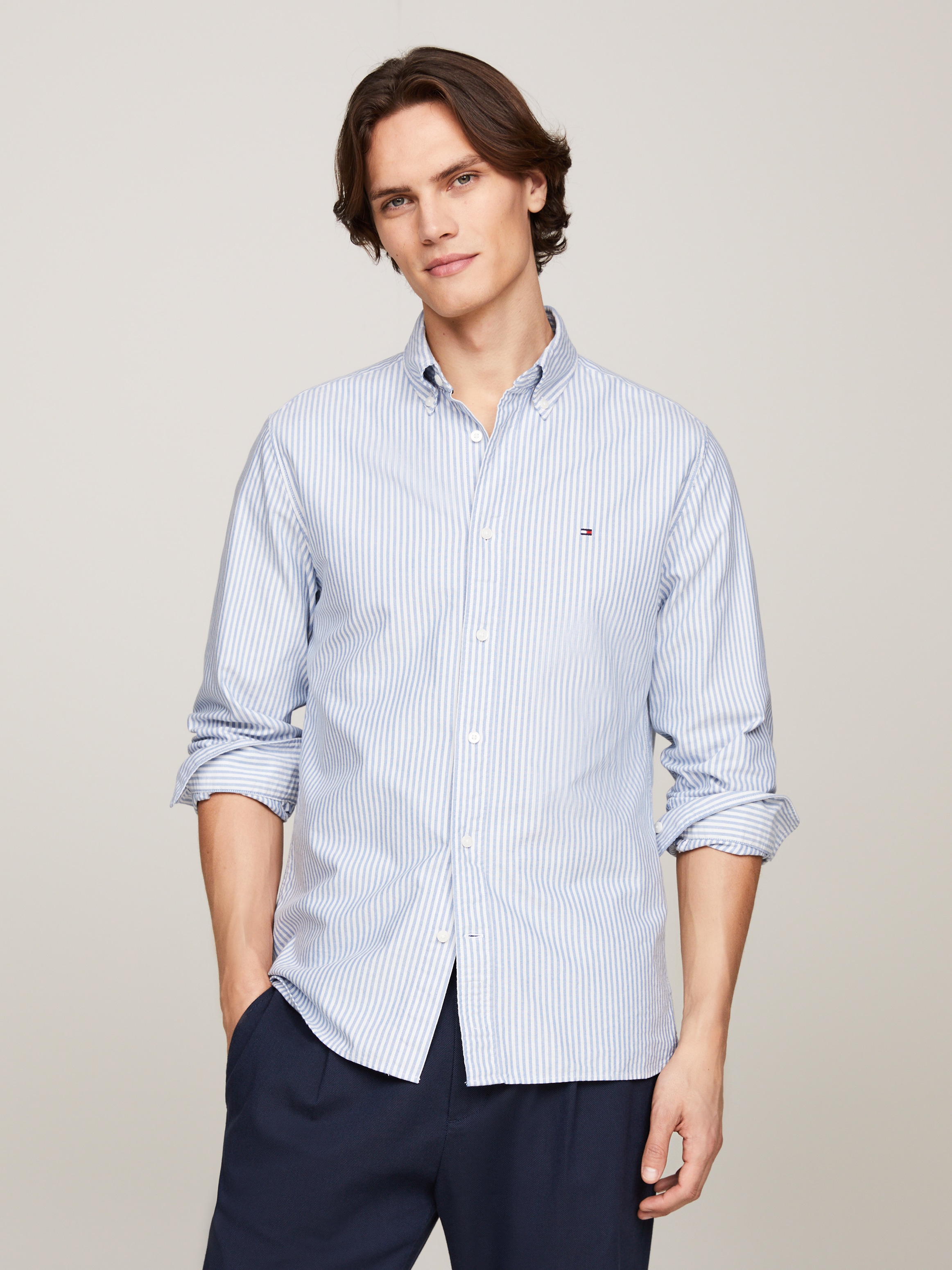 Tommy Hilfiger Langarmhemd "HERITAGE OXFORD STRIPE RF SHIRT" günstig online kaufen