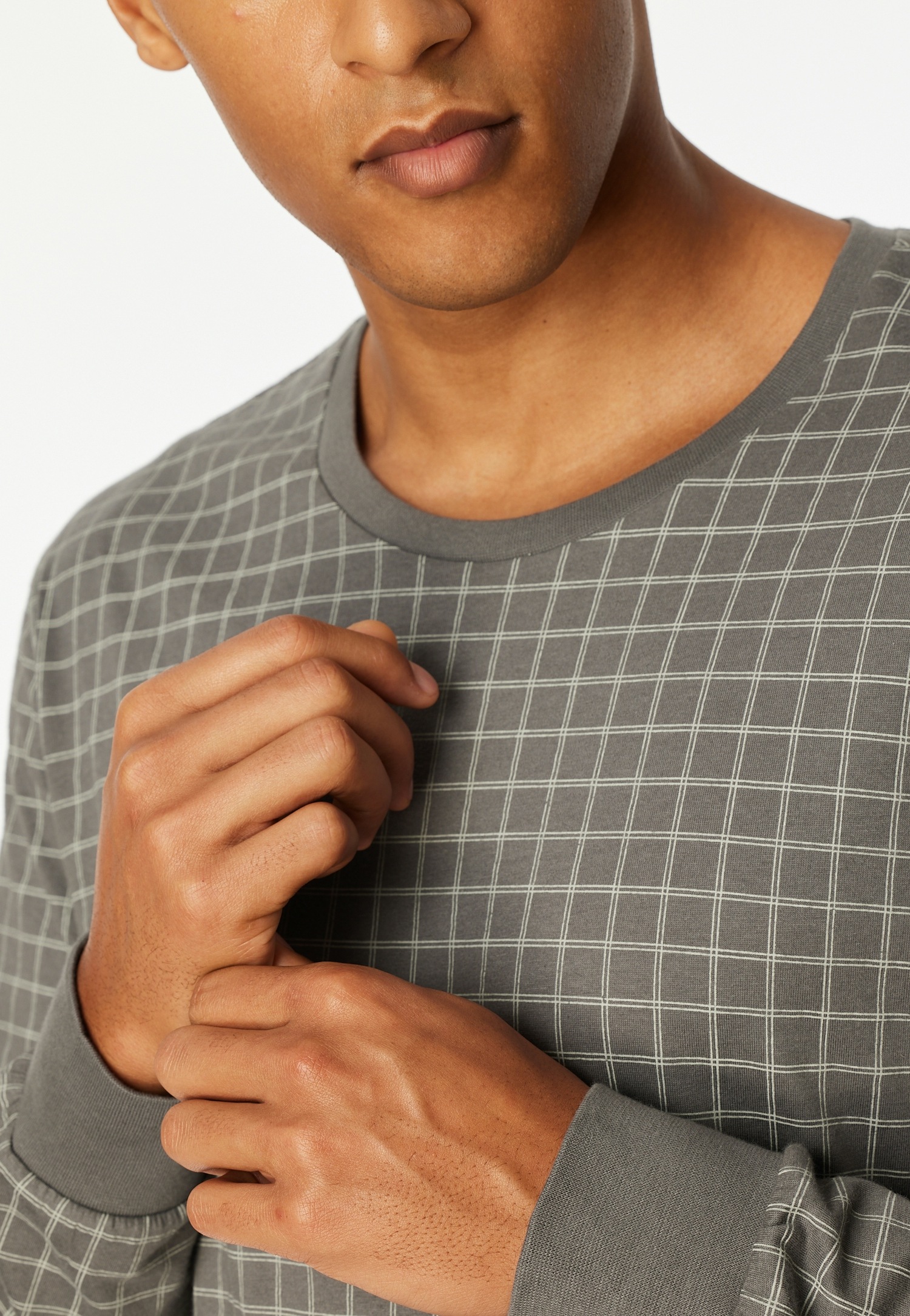 uncover by SCHIESSER Schlafanzug »Uncover Nightwear« 2 tlg. Langarm, Rundhals-Ausschnitt, Single Jersey-Qualität, weich