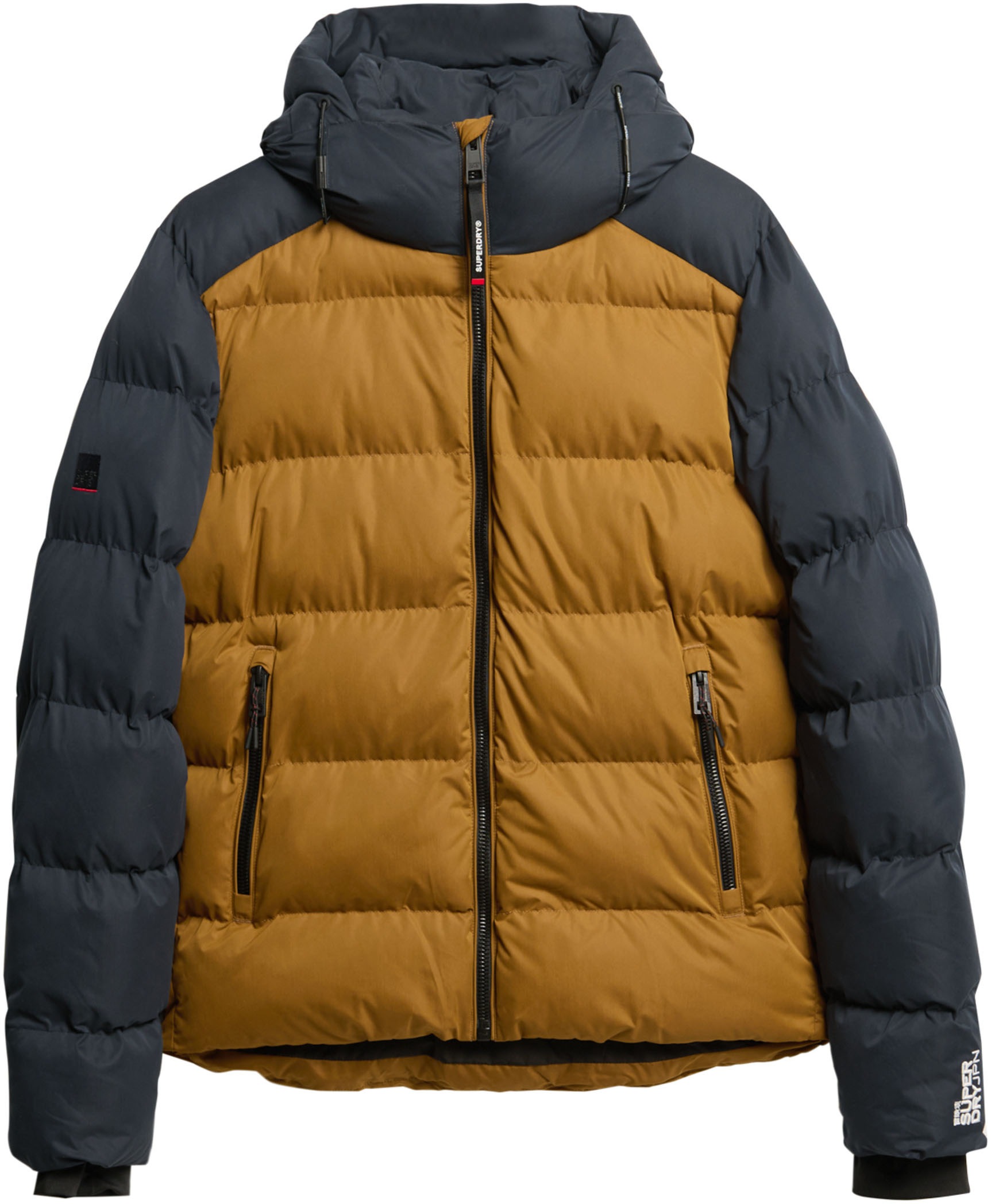 Superdry Steppjacke »HOOD COLOUR BLOCK SPORT PUFFER«, mit Kapuze