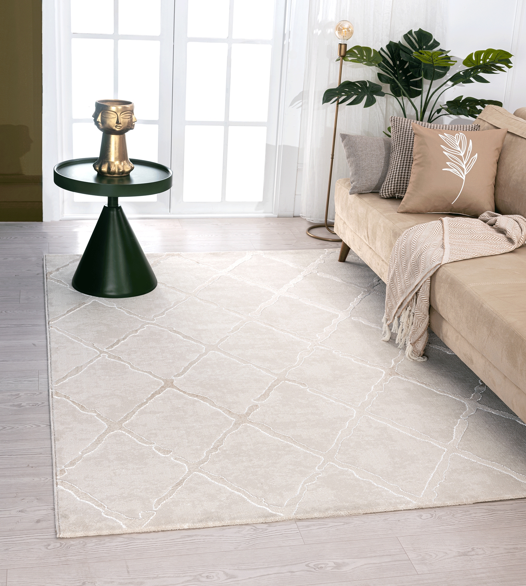 the carpet Teppich »Knight«, rechteckig, 12 mm Höhe, moderner Wohnzimmer Teppich elegant glänzender Flor