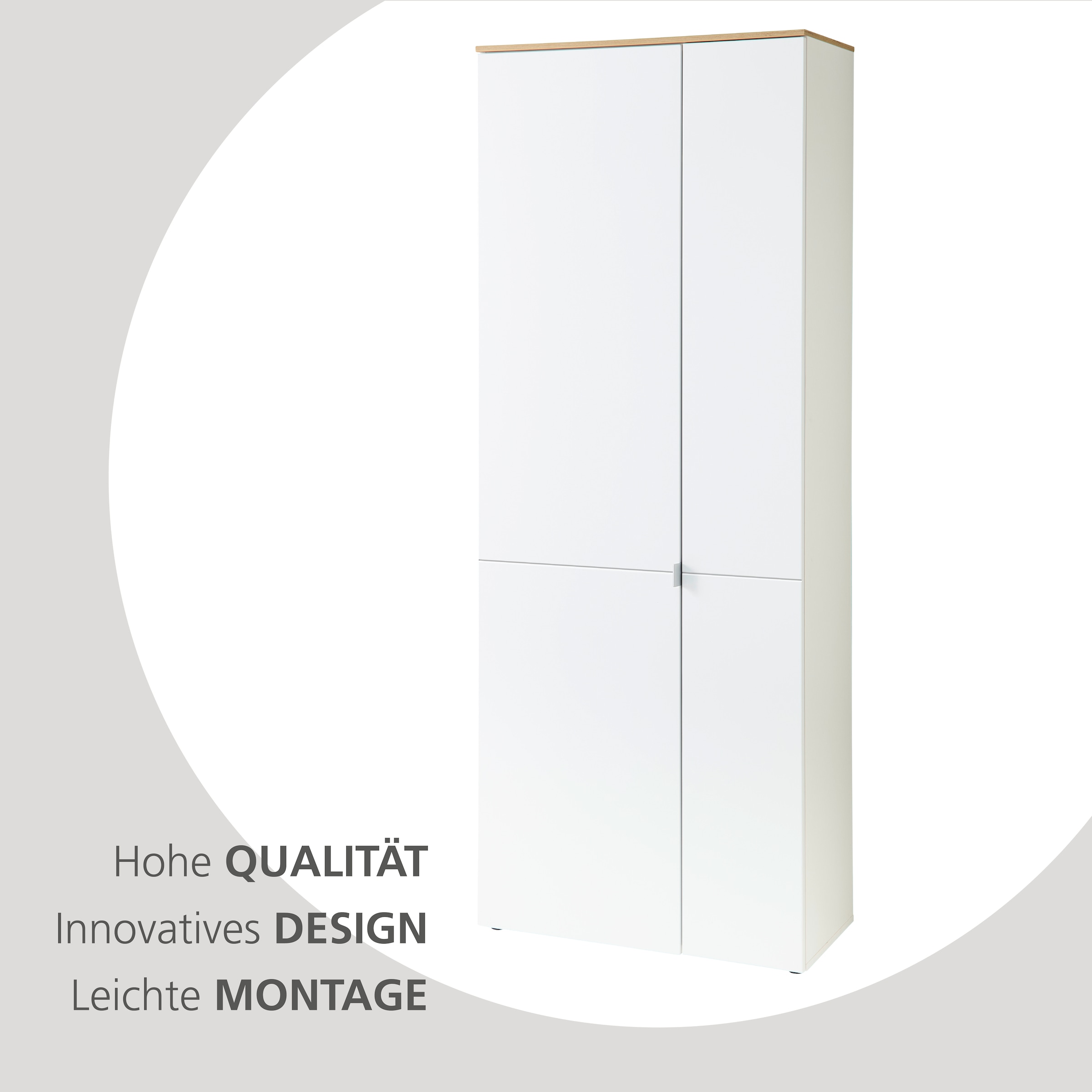 Thumbnail - Innostyle Schuhschrank "Bari Schuhschrank, BxHxT 78x202x38 cm" 1 Stk. tlg. 2 türig, 9 Fächer, Softclose, ABS Kantenschut...