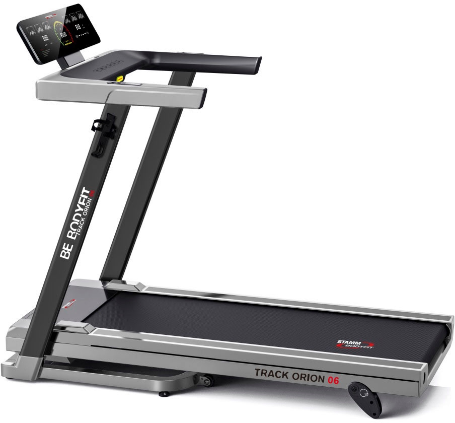 STAMM BODYFIT Laufband "TRACK ORION 06", schwarz, Laufbänder, bis max. 16 km/h, klappbar, mit Steigung, 120 kg max. Benutzergewicht