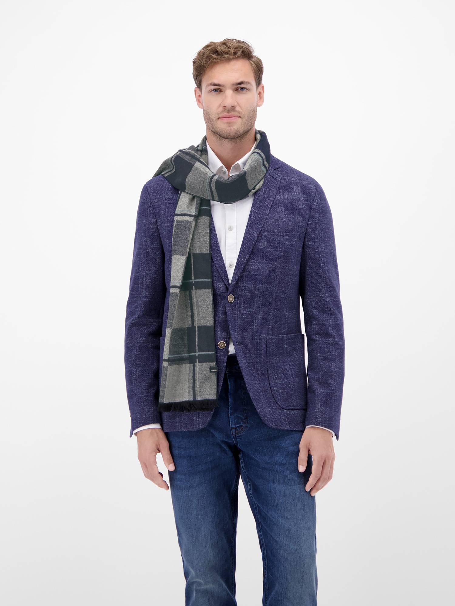 LERROS Wollschal »LERROS Karierter Herrenschal«