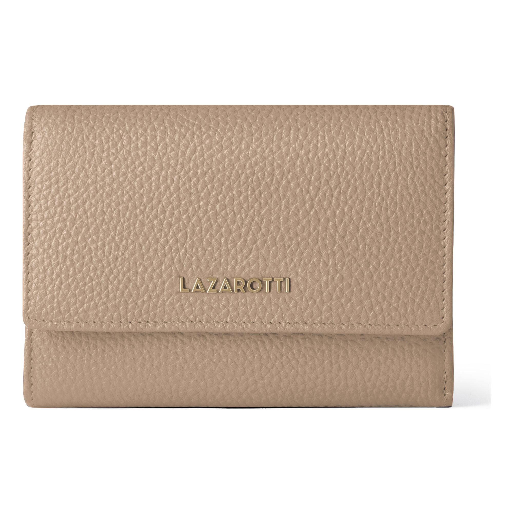 Lazarotti "Bologna Leather XL Geldbörse mit Zip-Around Fach Leder 14 cm"