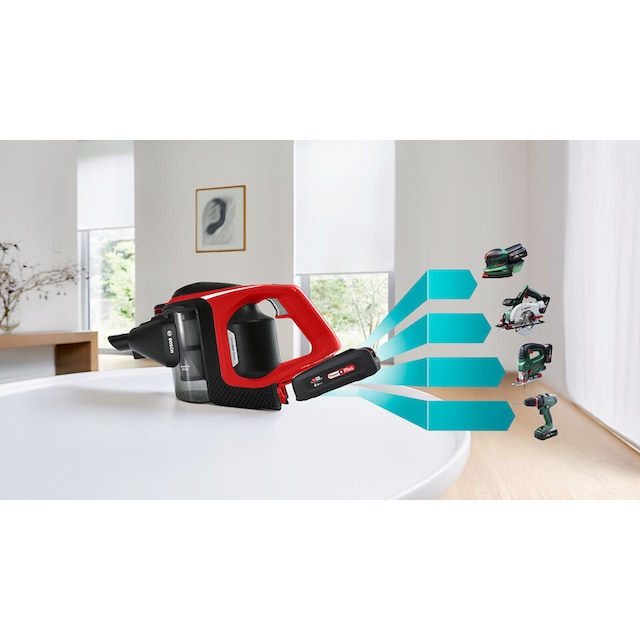 BOSCH Akku-Stielstaubsauger »BCS8224PET Unlimited Serie 8 Gen2«, Ideal für  Haustierbesitzer, rot/schwarz | BAUR