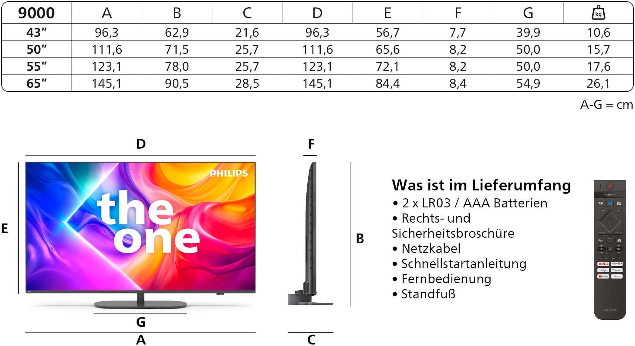 Philips QLED-Fernseher »55PUS9000/12«, Smart-TV