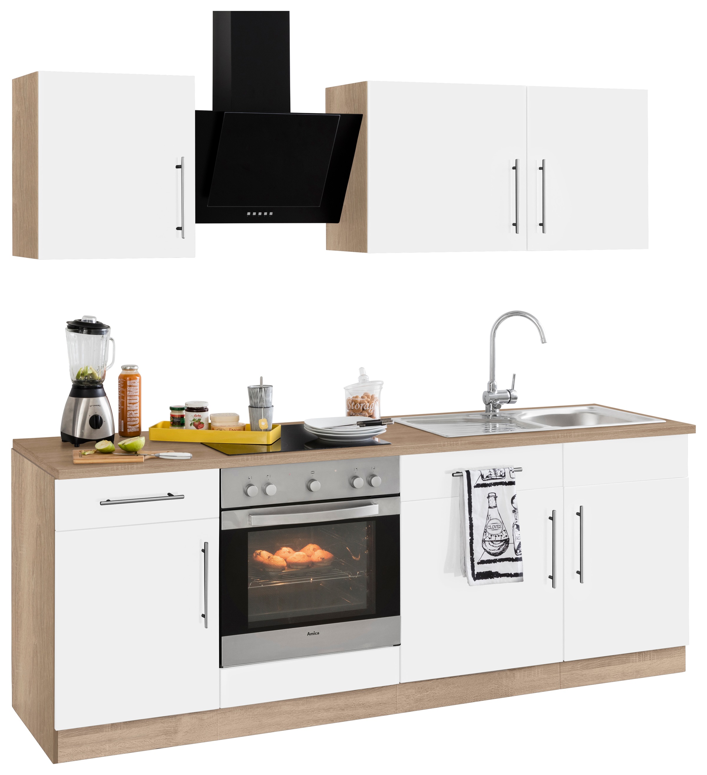 wiho Küchen Küchenzeile "Cali", ohne E-Geräte, Breite 220 cm günstig online kaufen