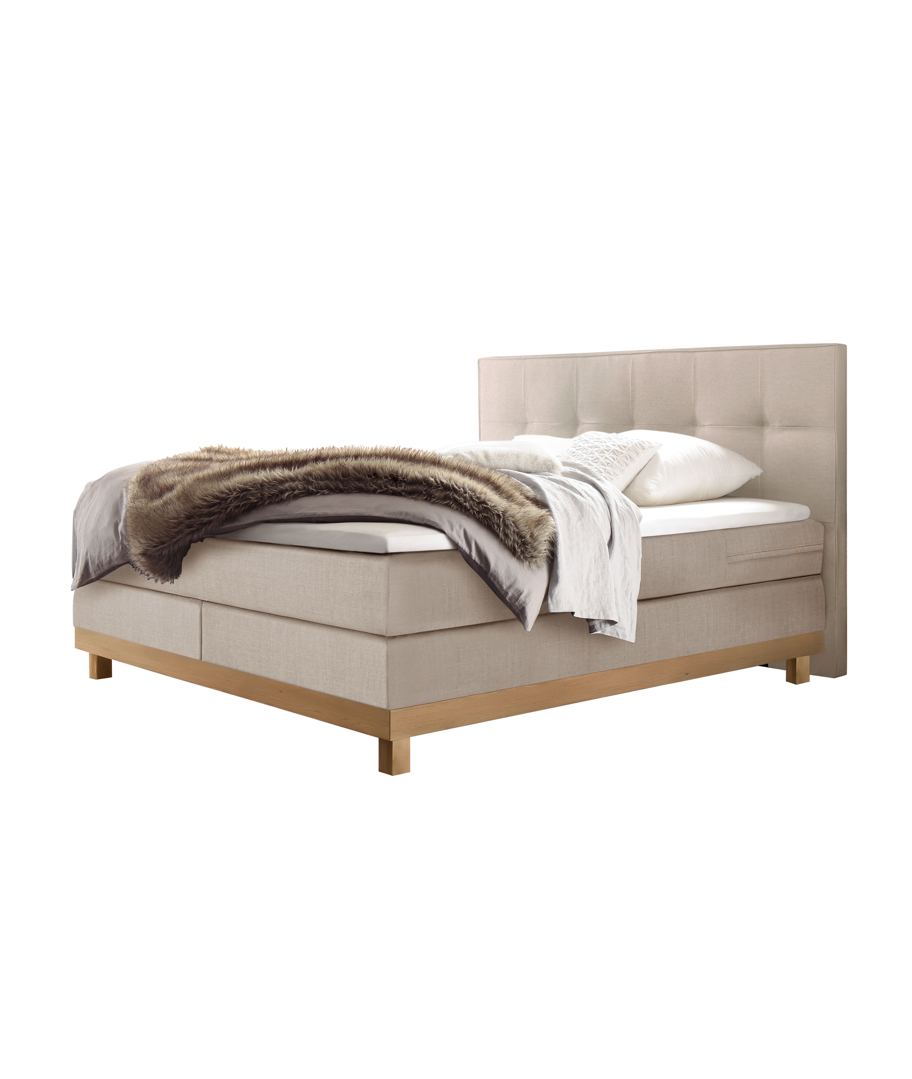 Thumbnail - HASENA Boxspringbett "Bella", inkl. Topper, Massivholzrahmen aus Eiche