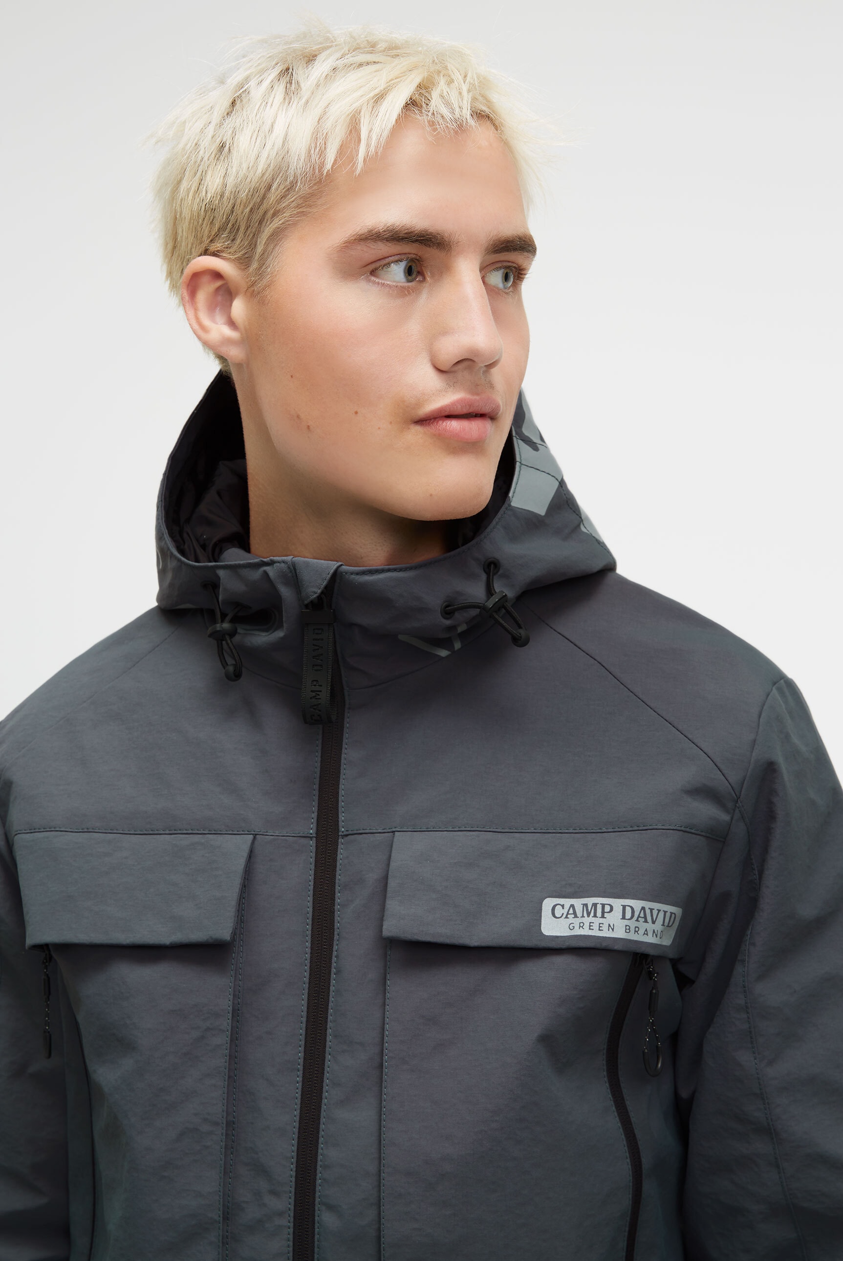 CAMP DAVID Outdoorjacke, mit Kapuze, mit längerer Rückenpartie