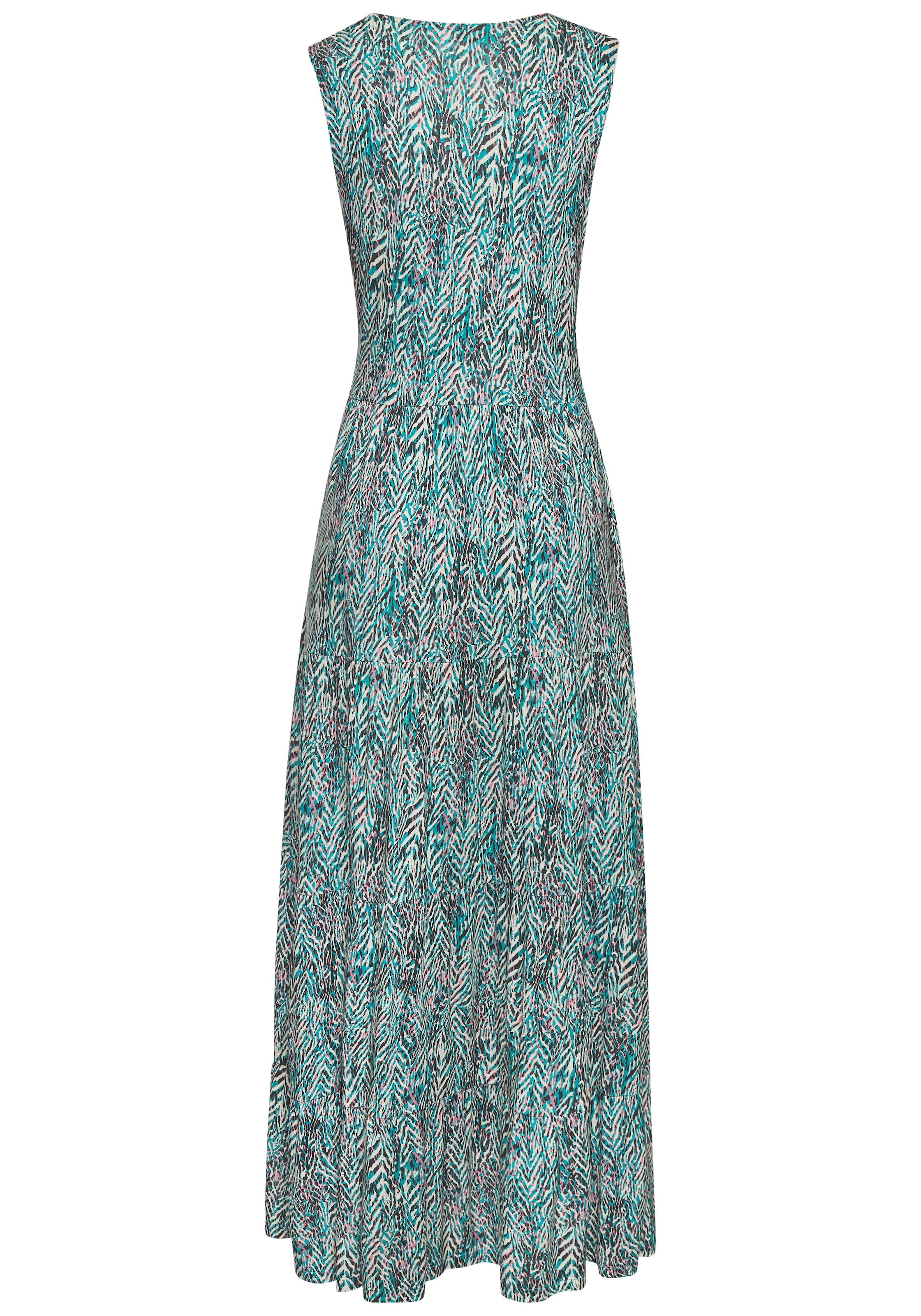 Vivance Maxikleid, mit Alloverdruck, langes Sommerkleid aus Jersey, casual