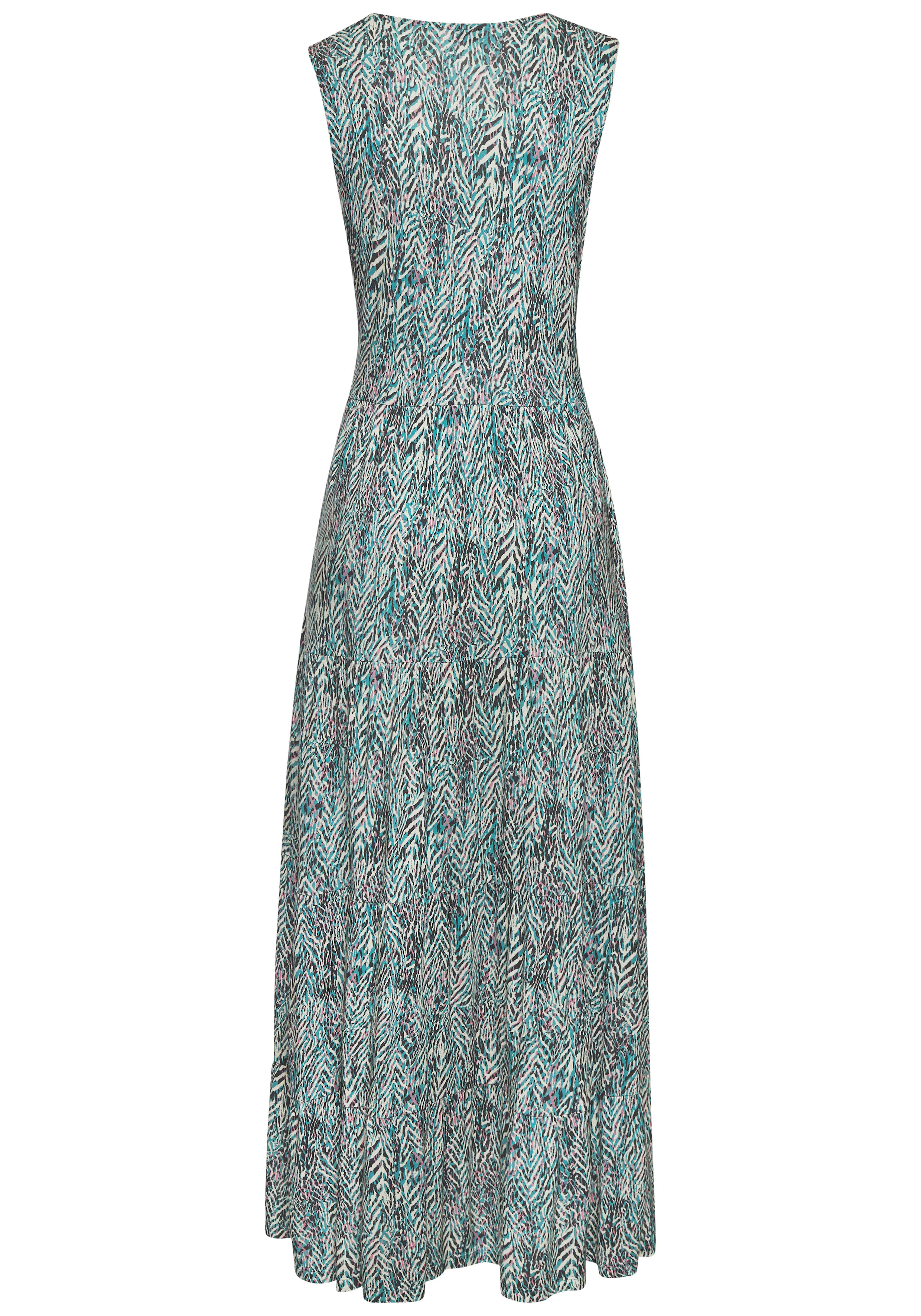 Thumbnail - Vivance Maxikleid mit Alloverdruck, langes Sommerkleid aus Jersey, casual