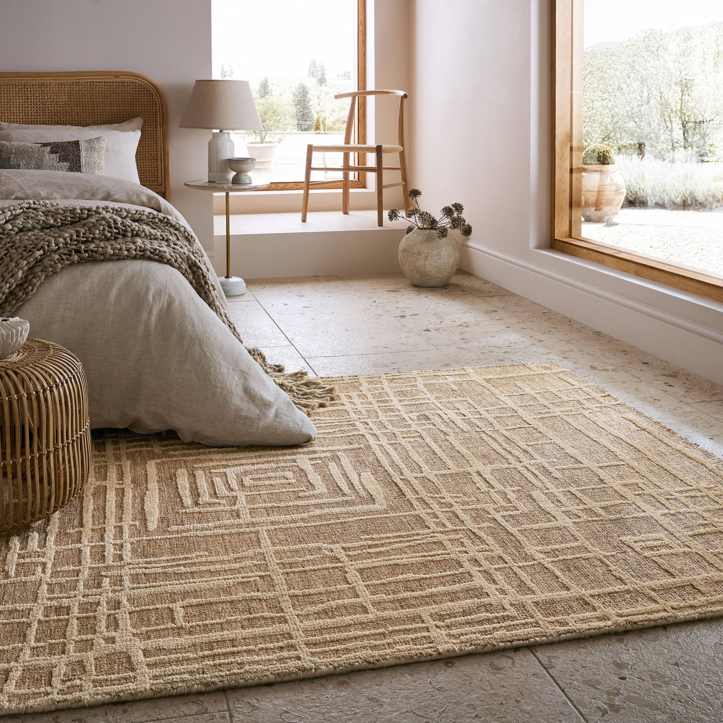 FLAIR RUGS Teppich »Elliot«, rechteckig, 12 mm Höhe, Hoch-niedriger Flor in Wolle-Optik
