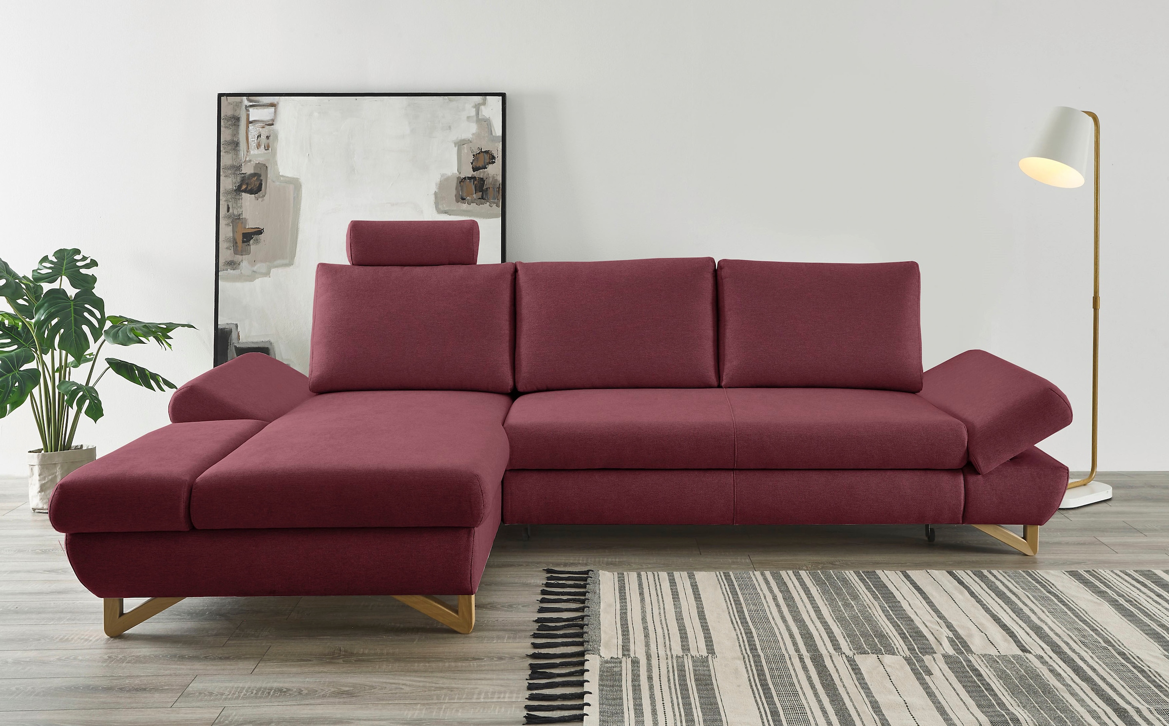 Home affaire Schlafsofa "City/Giron" komfortable Bettfunktion (Liegefläche günstig online kaufen