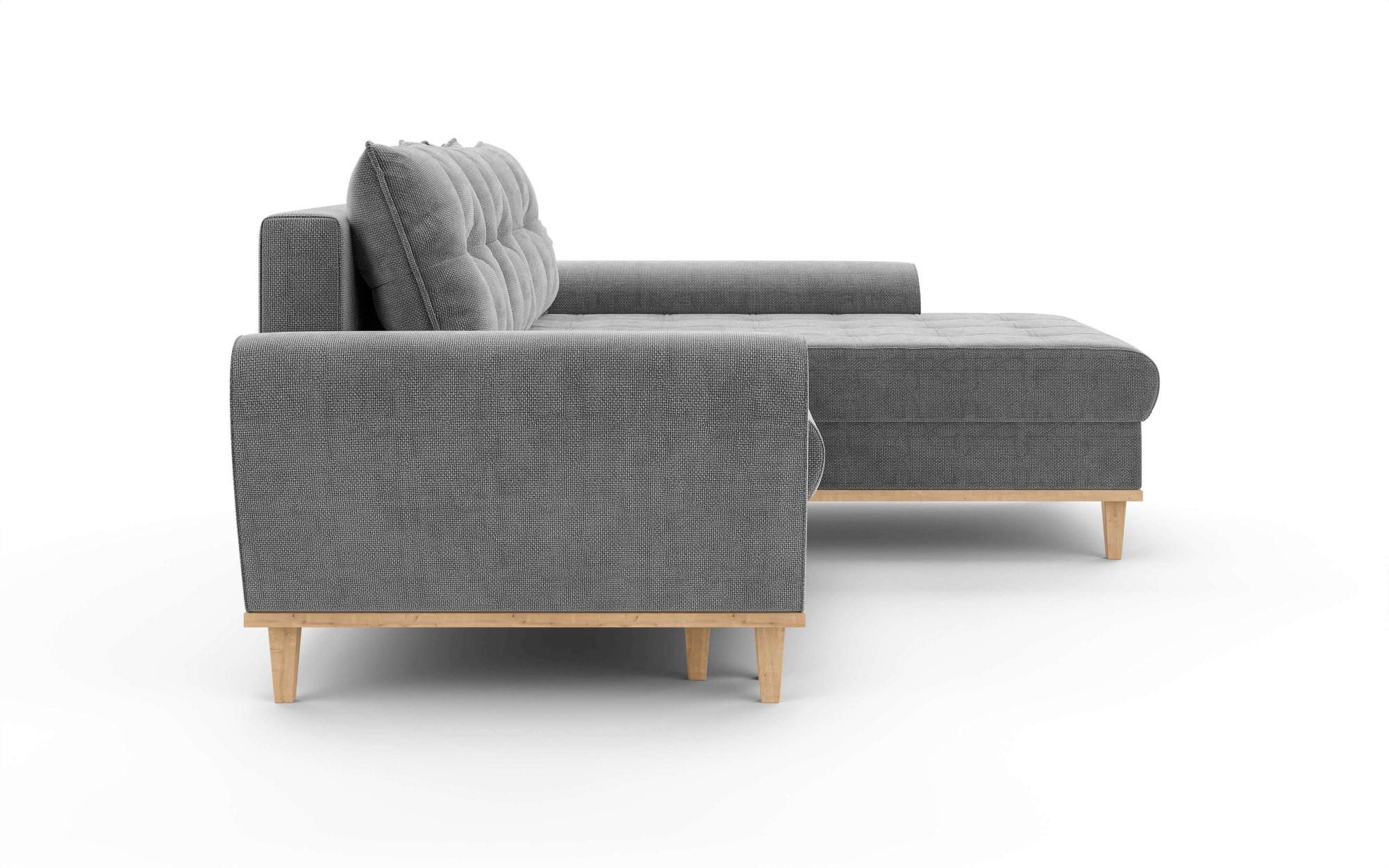Home affaire Ecksofa »Ahrdorf mit Bettfunktion und Bettkasten, Maße: B/H/T 268/86/175 cm«, L-Form mit 3 Rückenkissen und moderne gerundete Armlehnen