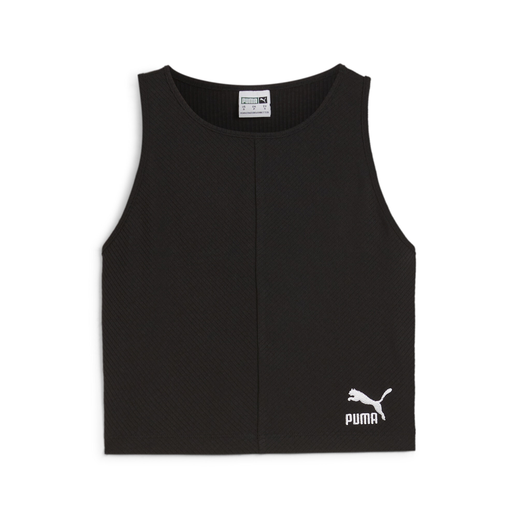 PUMA Crop-Top "CLASSICS Geripptes Crop-Top Damen"