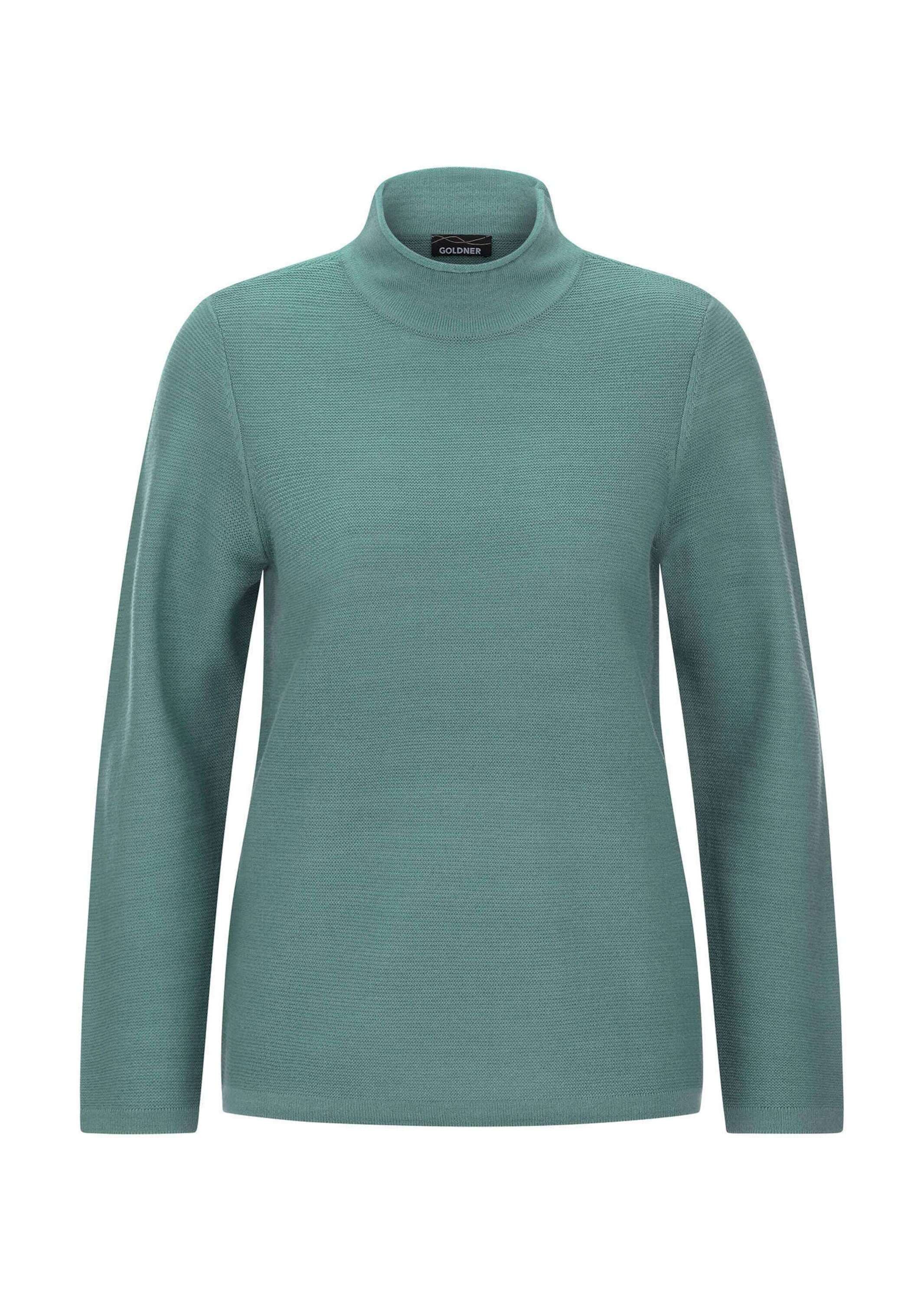 GOLDNER Rundhalspullover »Feinstrickpullover mit Rollkante« Rollbündchen am Ausschnitt