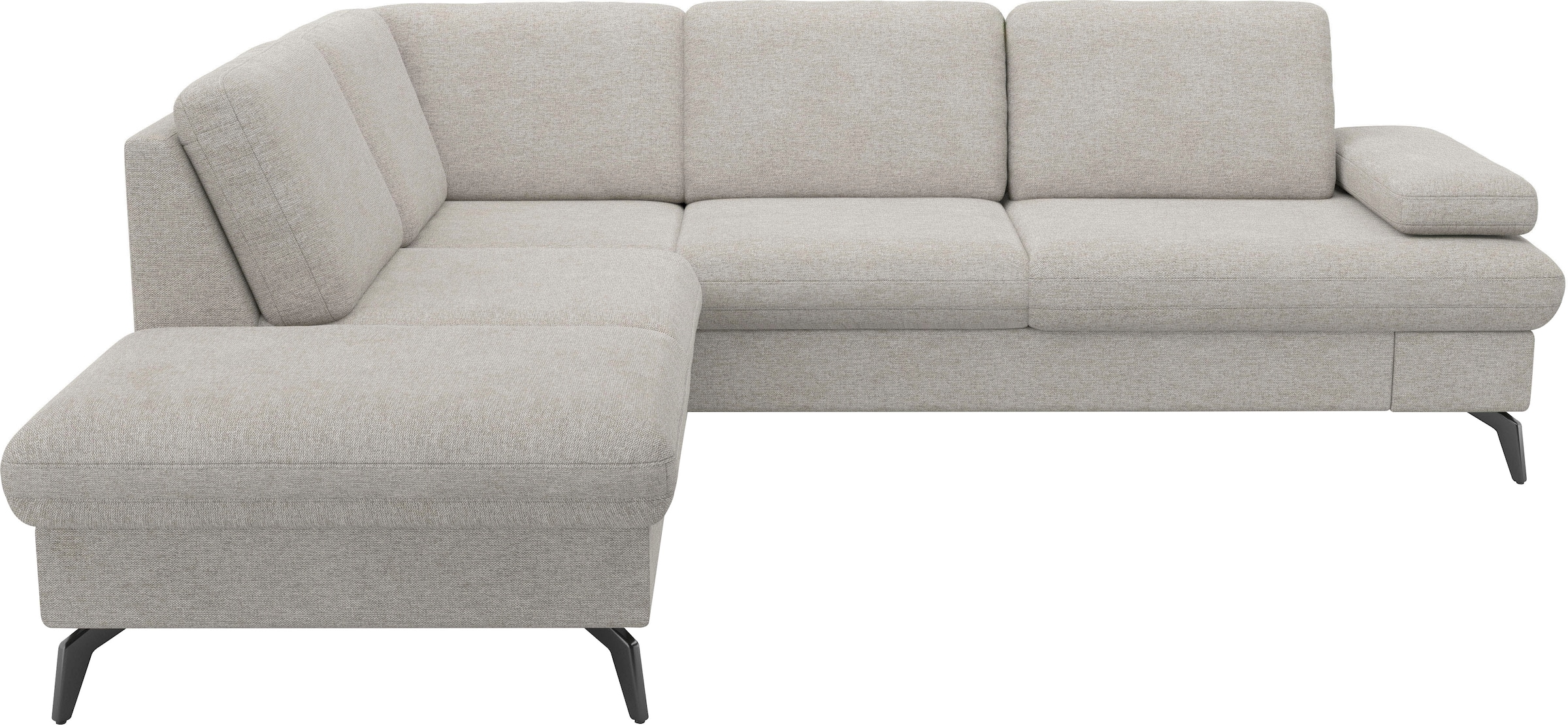 sit&more Ecksofa »Morris Jubi L-Form«, inkl. Armteilfunktion und 1 Zierkissen, wahlweise mit Bettfunktion