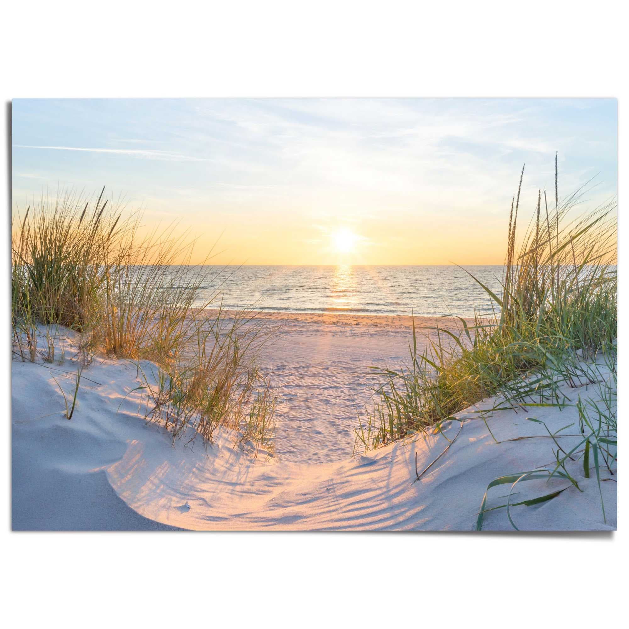 Reinders! Poster »Sonnenuntergang in den Dünen« Landschaften 1 Stk. tlg. Schlafzimmer - Beige - Papier - Strand - 140x100 cm