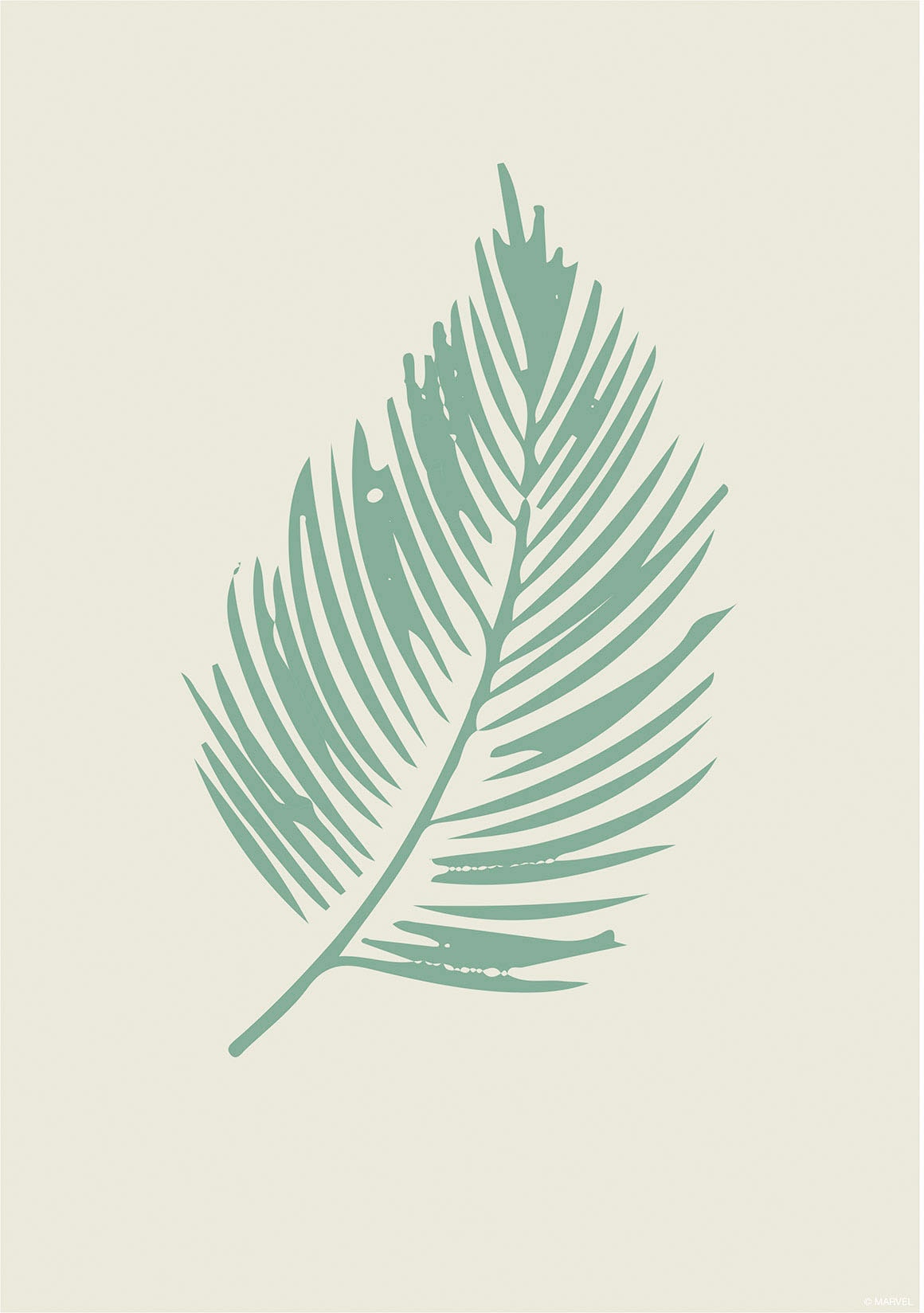 Komar Bild "Winter Tropics Black Panther Palm Leaf" Tiere 1 Stk. tlg. Wandb günstig online kaufen