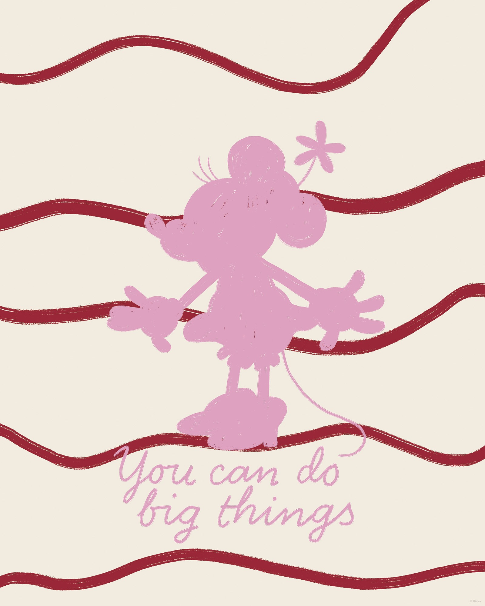 Komar Wandbild "Disney Minnie Mouse You Can Do Big Things" Disney Set, 1 St günstig online kaufen